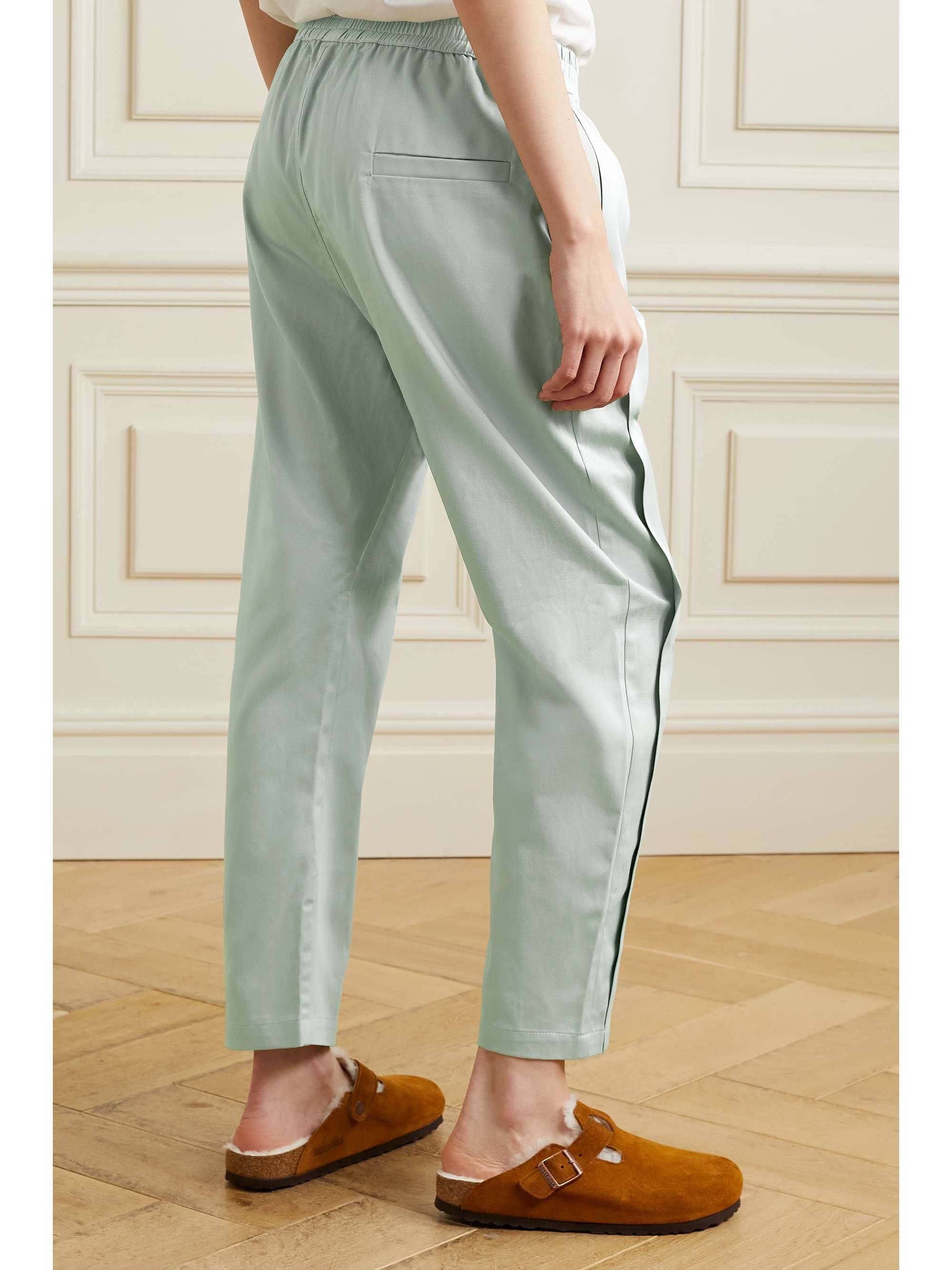 PARADISED + NET SUSTAIN Flo cotton-twill tapered pants