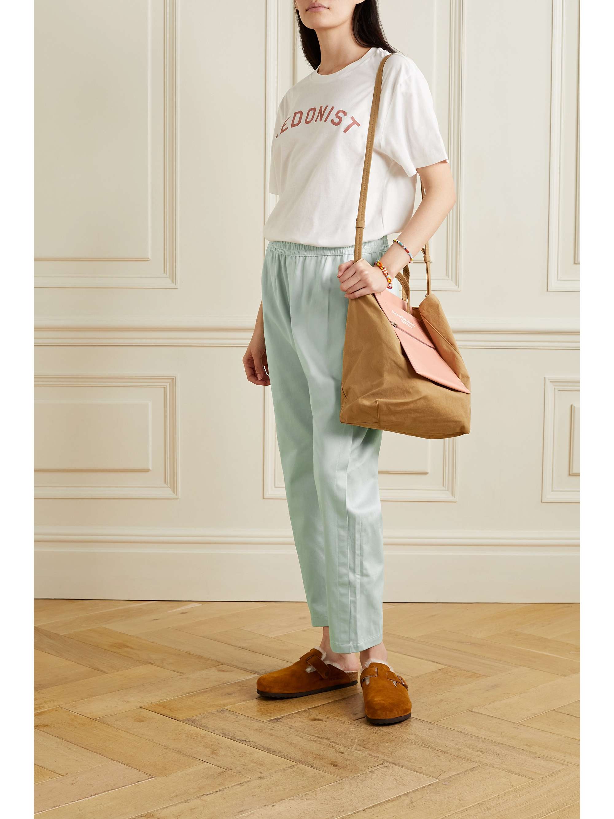 PARADISED + NET SUSTAIN Flo cotton-twill tapered pants