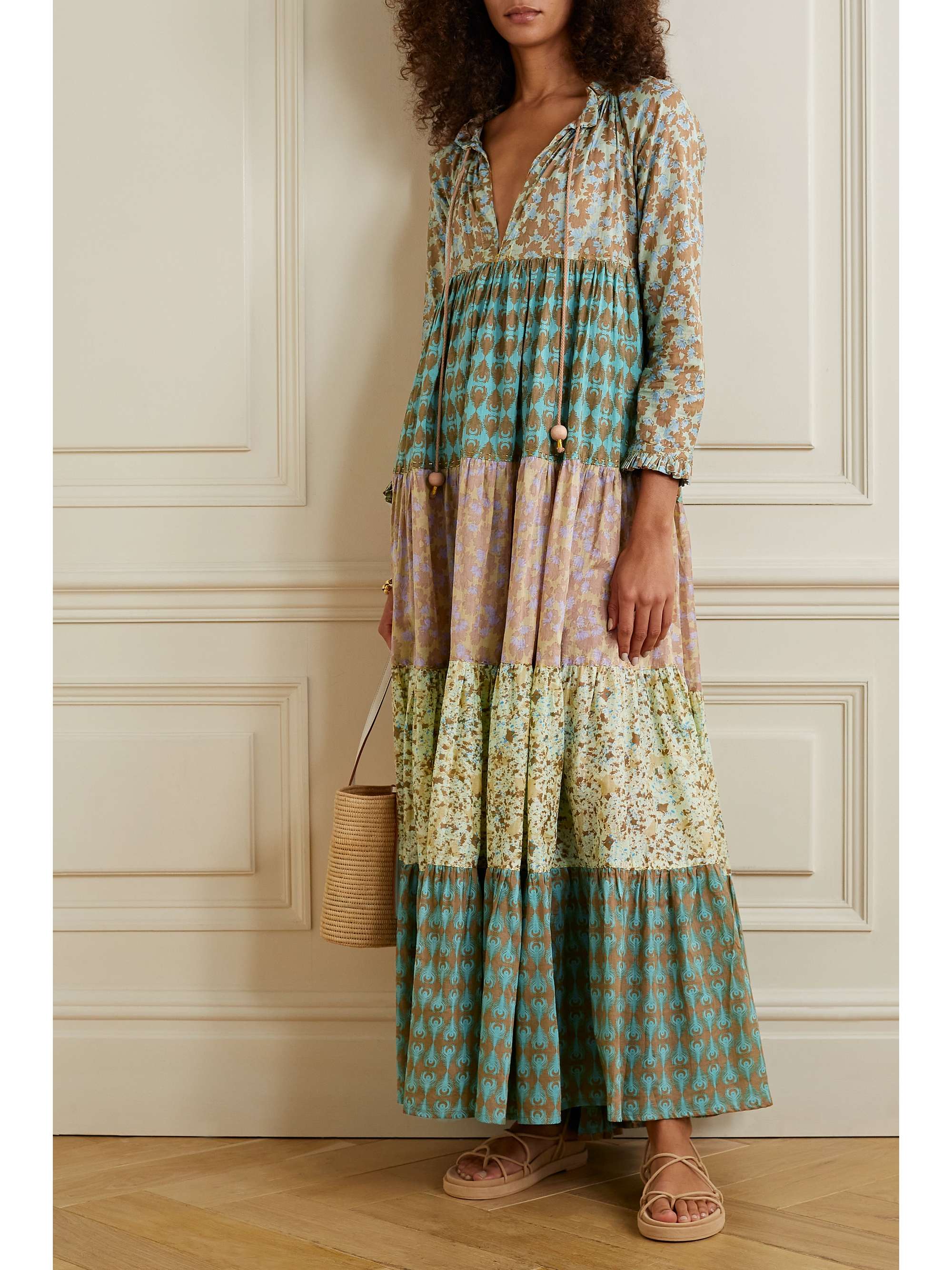 cotton voile maxi dress