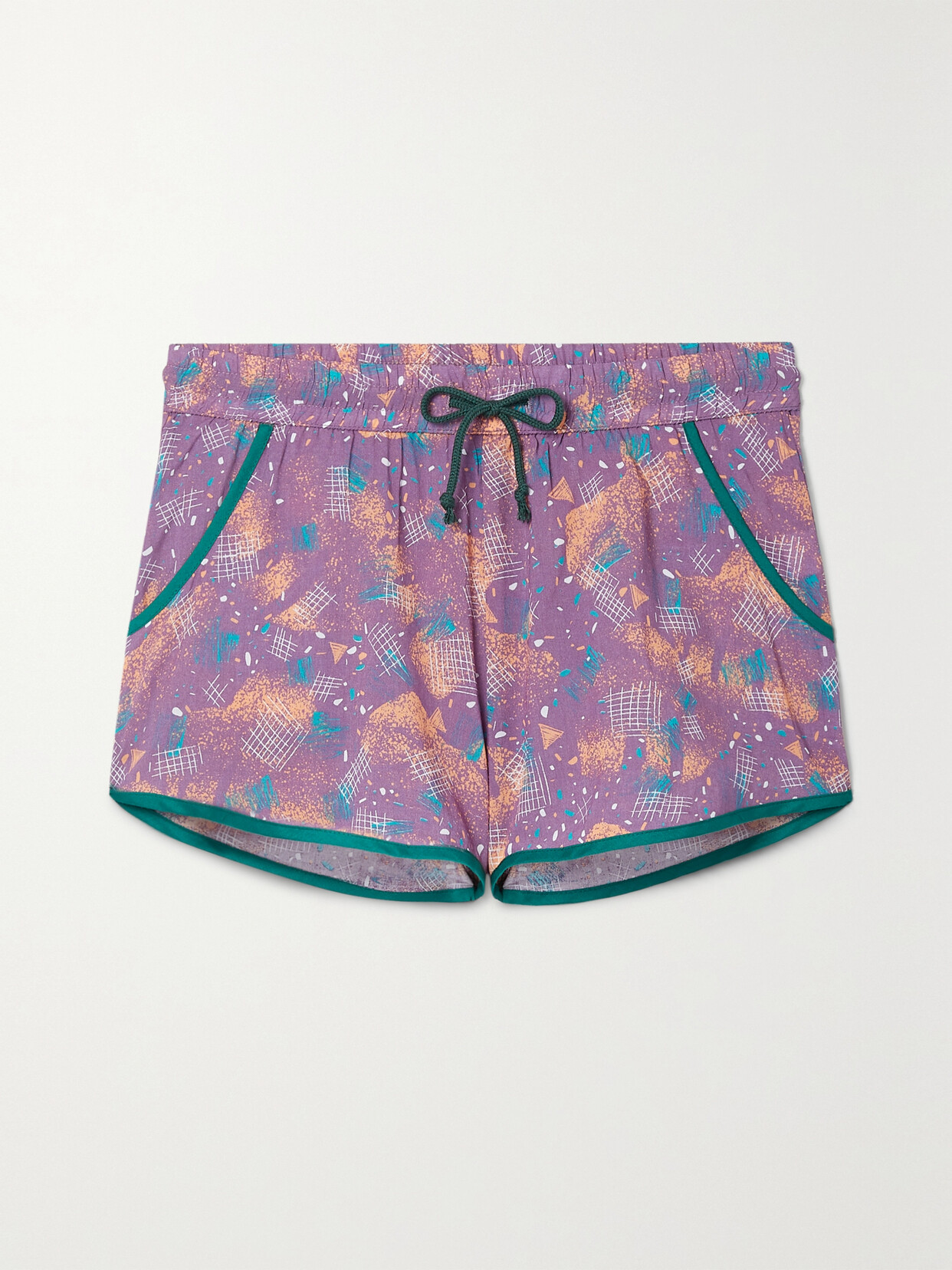 Paradised + Net Sustain Hanna Printed Voile Shorts In Purple