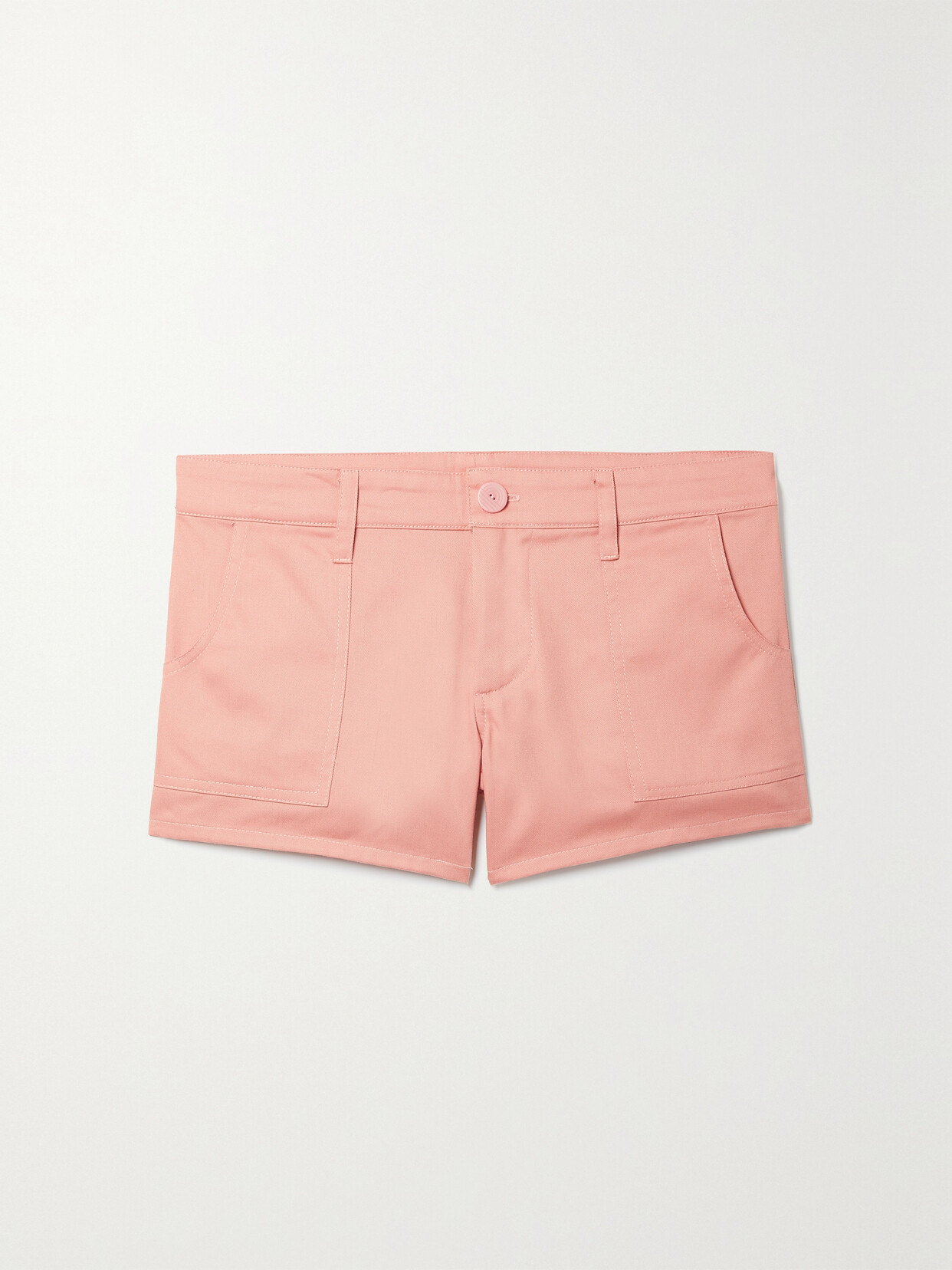 Paradised + Net Sustain Kelly Cotton-twill Shorts In Peach