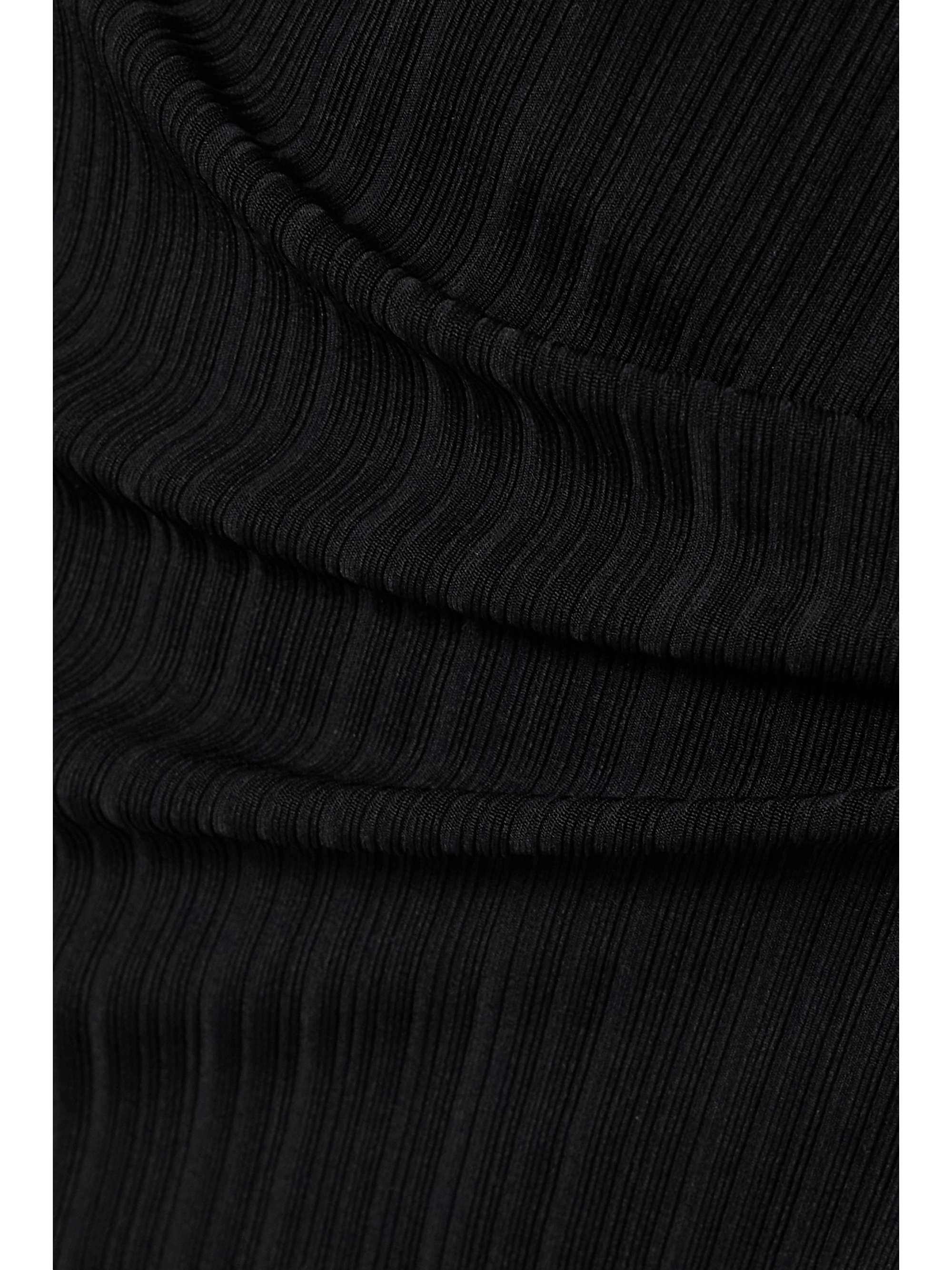 LESLIE AMON Luna cutout ribbed-knit mini dress