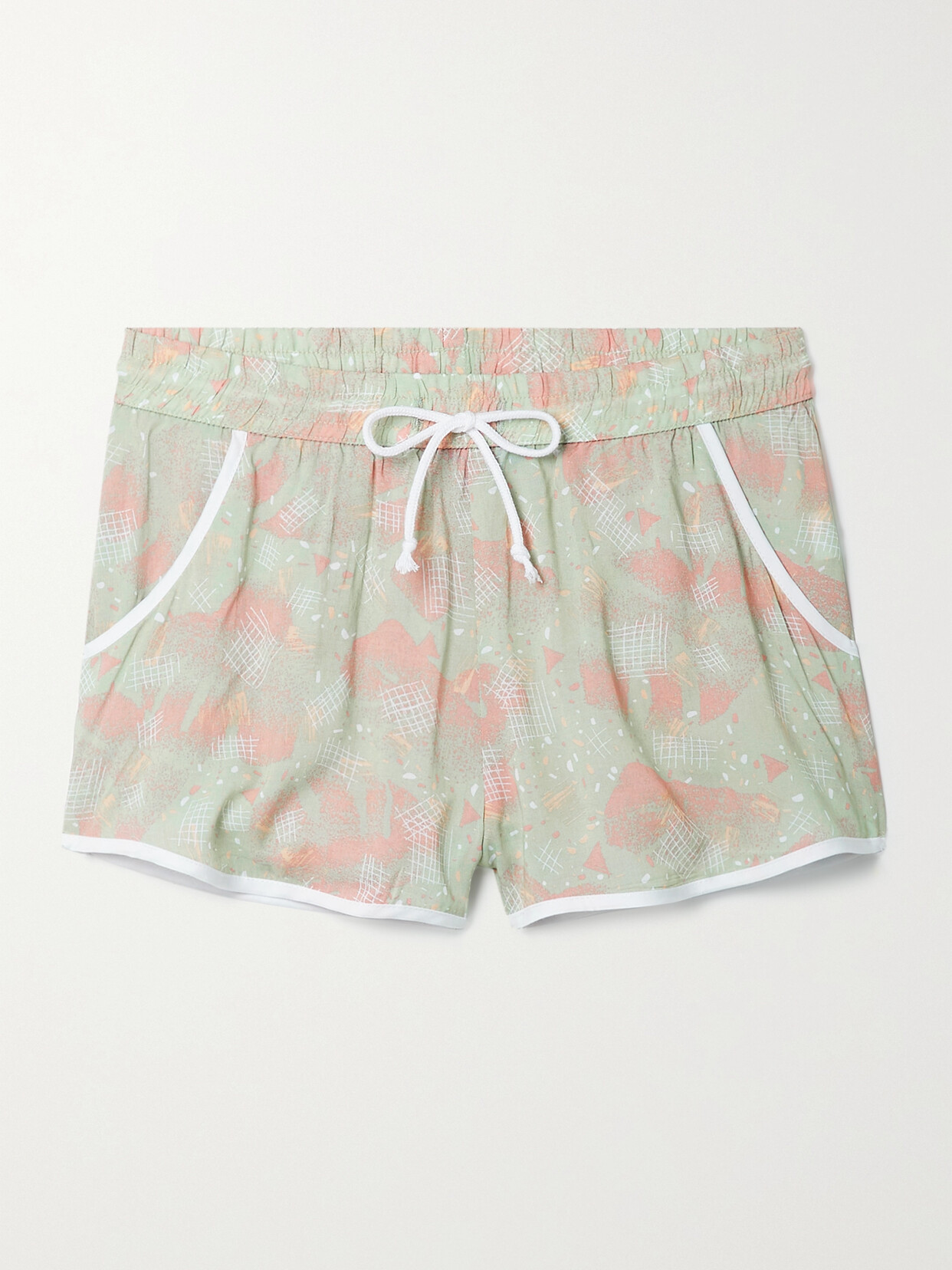 Paradised + Net Sustain Hanna Printed Voile Shorts In Green
