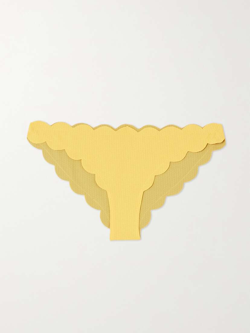 Marysia Antibes Scalloped Stretch-crepe Bikini Briefs