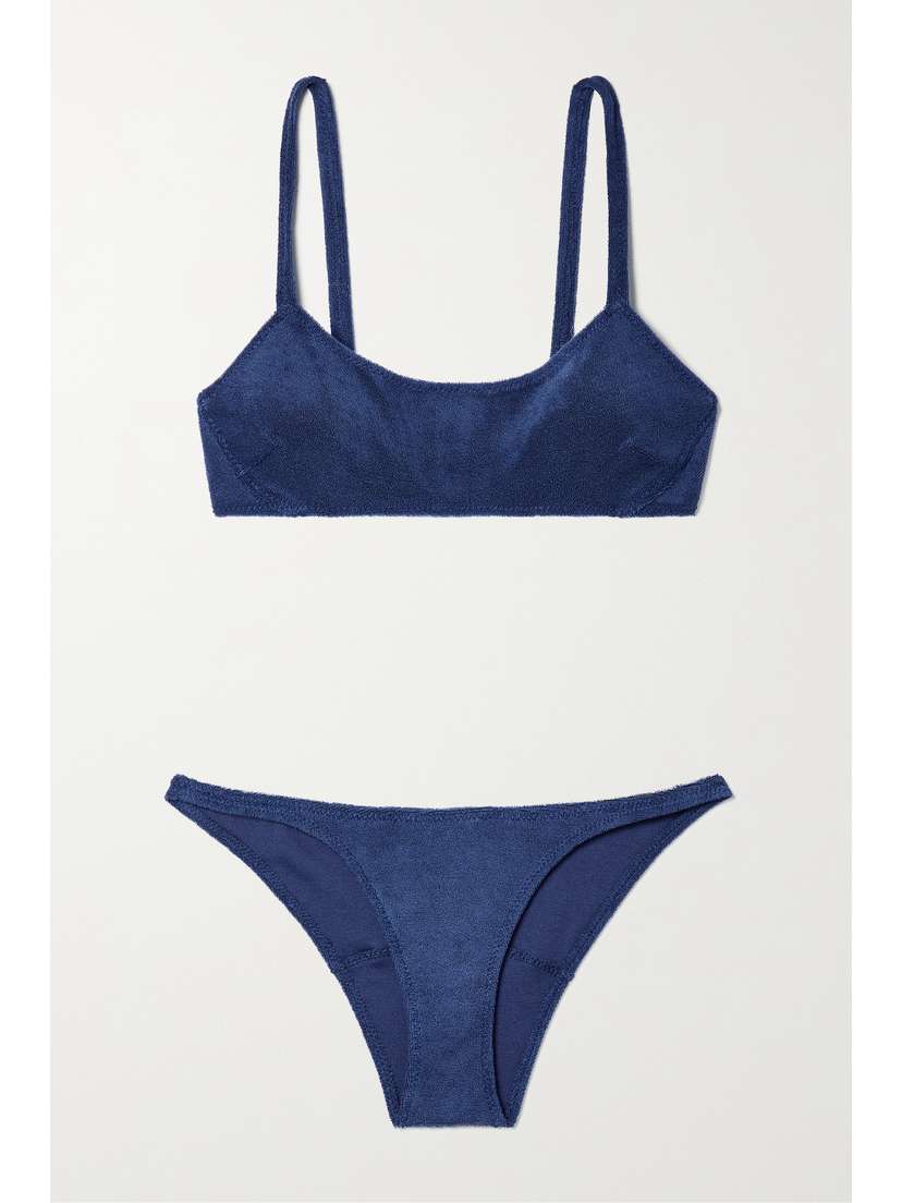 Lisa Marie Fernandez Kk Cotton-blend Terry Bikini