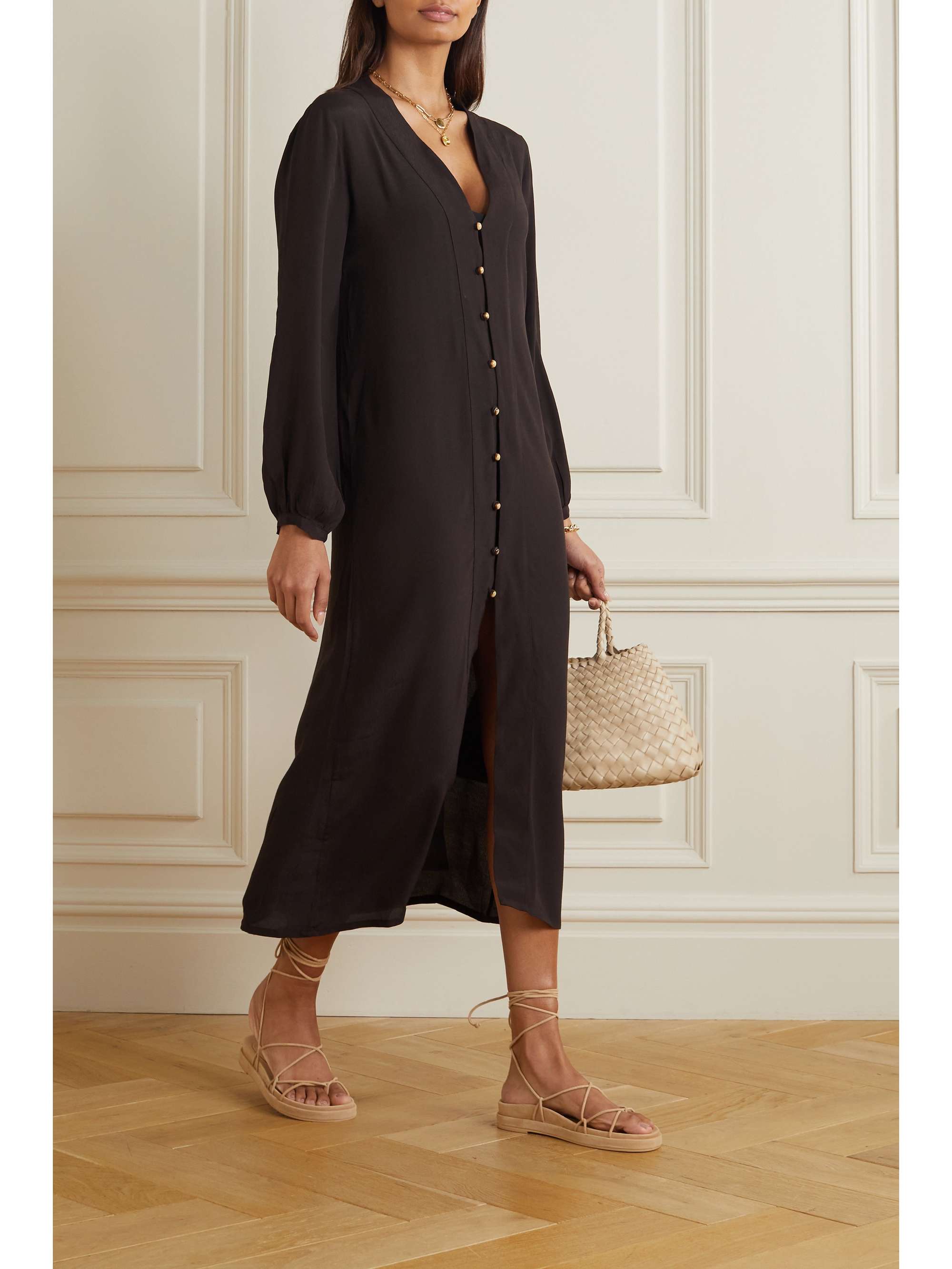 HAIGHT Duda crepe midi dress