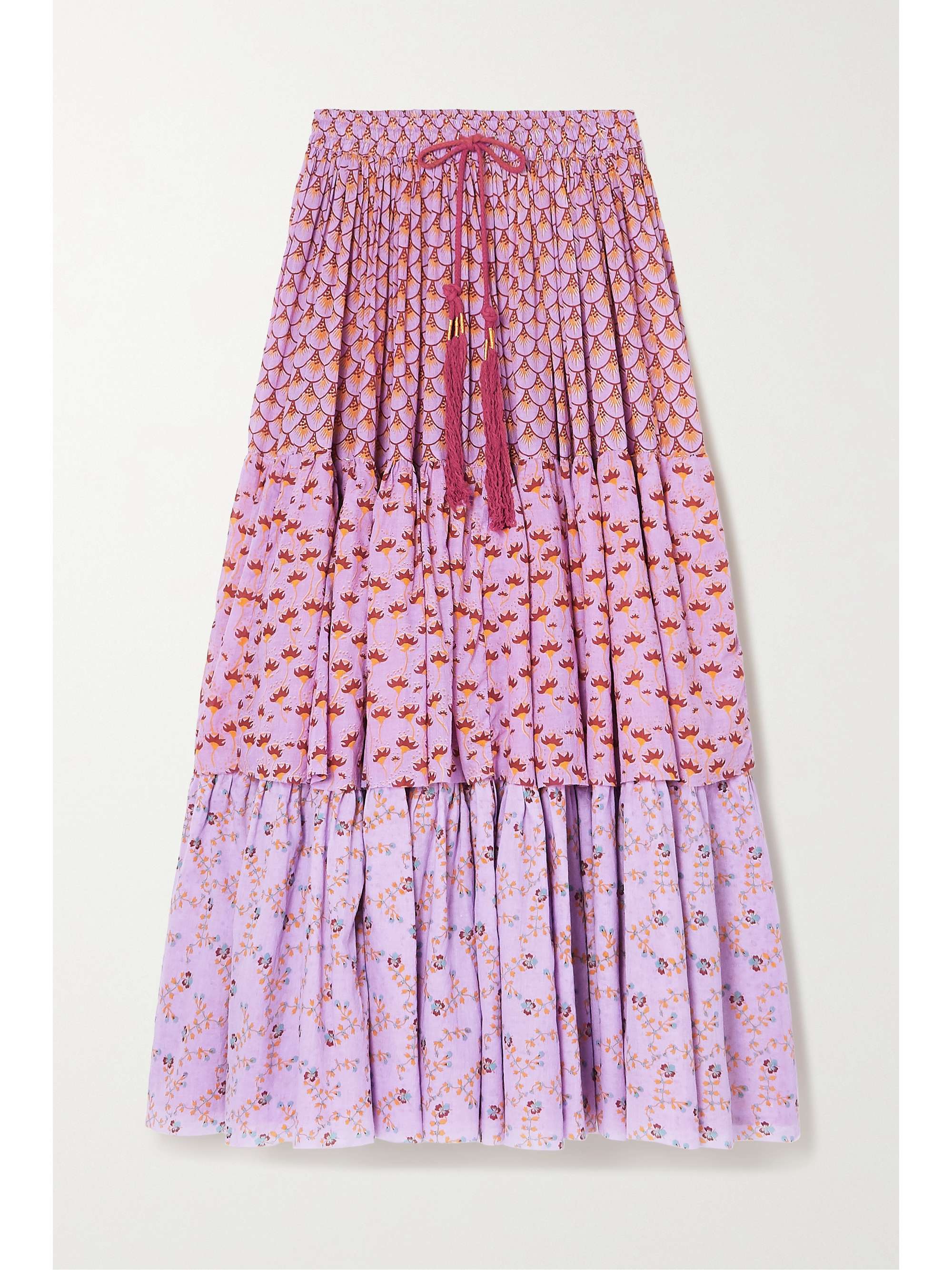 navy floral maxi skirt