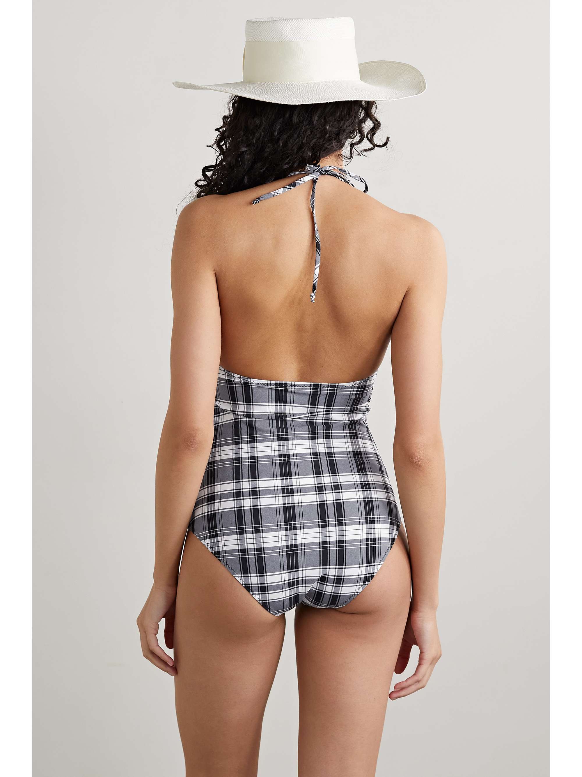 LISA MARIE FERNANDEZ Amber checked swimsuit