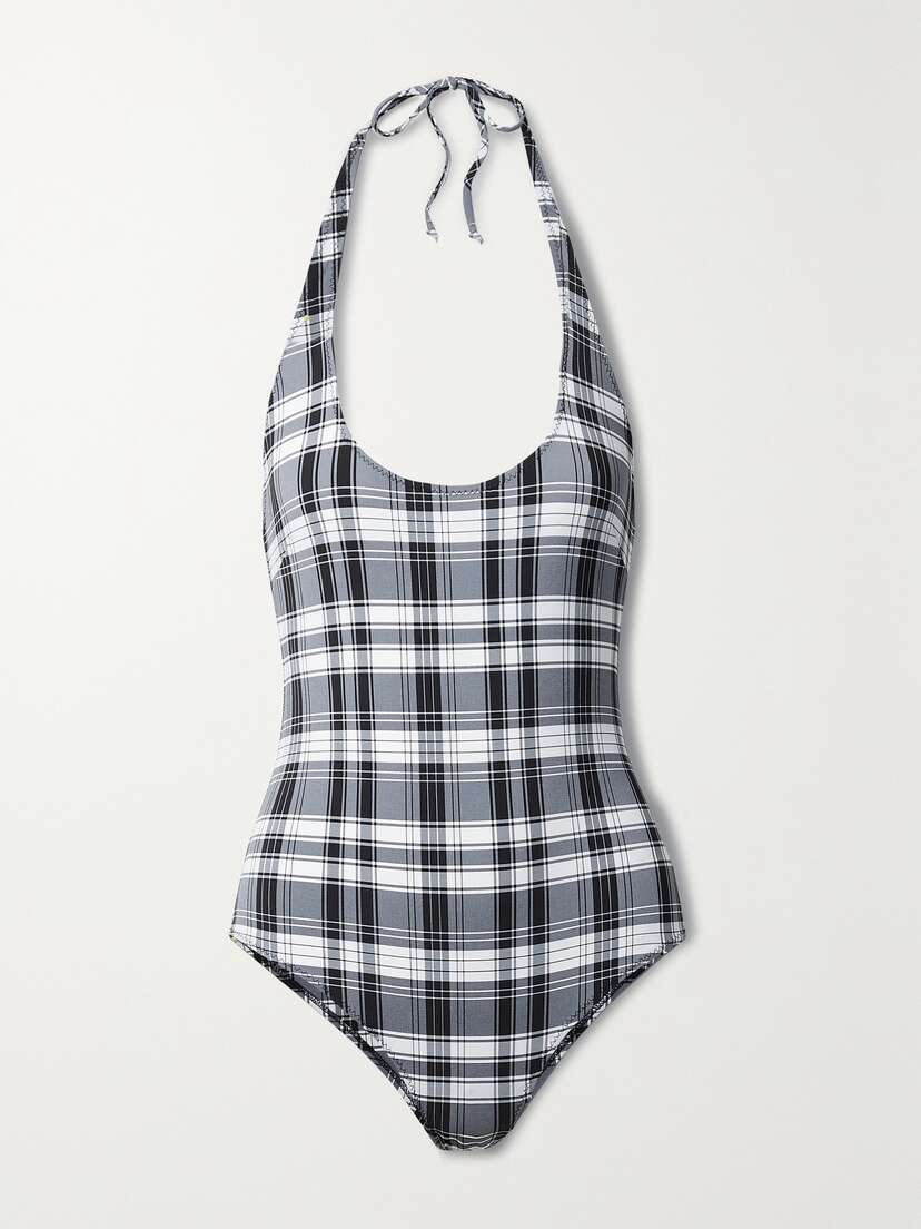 Lisa Marie Fernandez Amber Checked Swimsuit