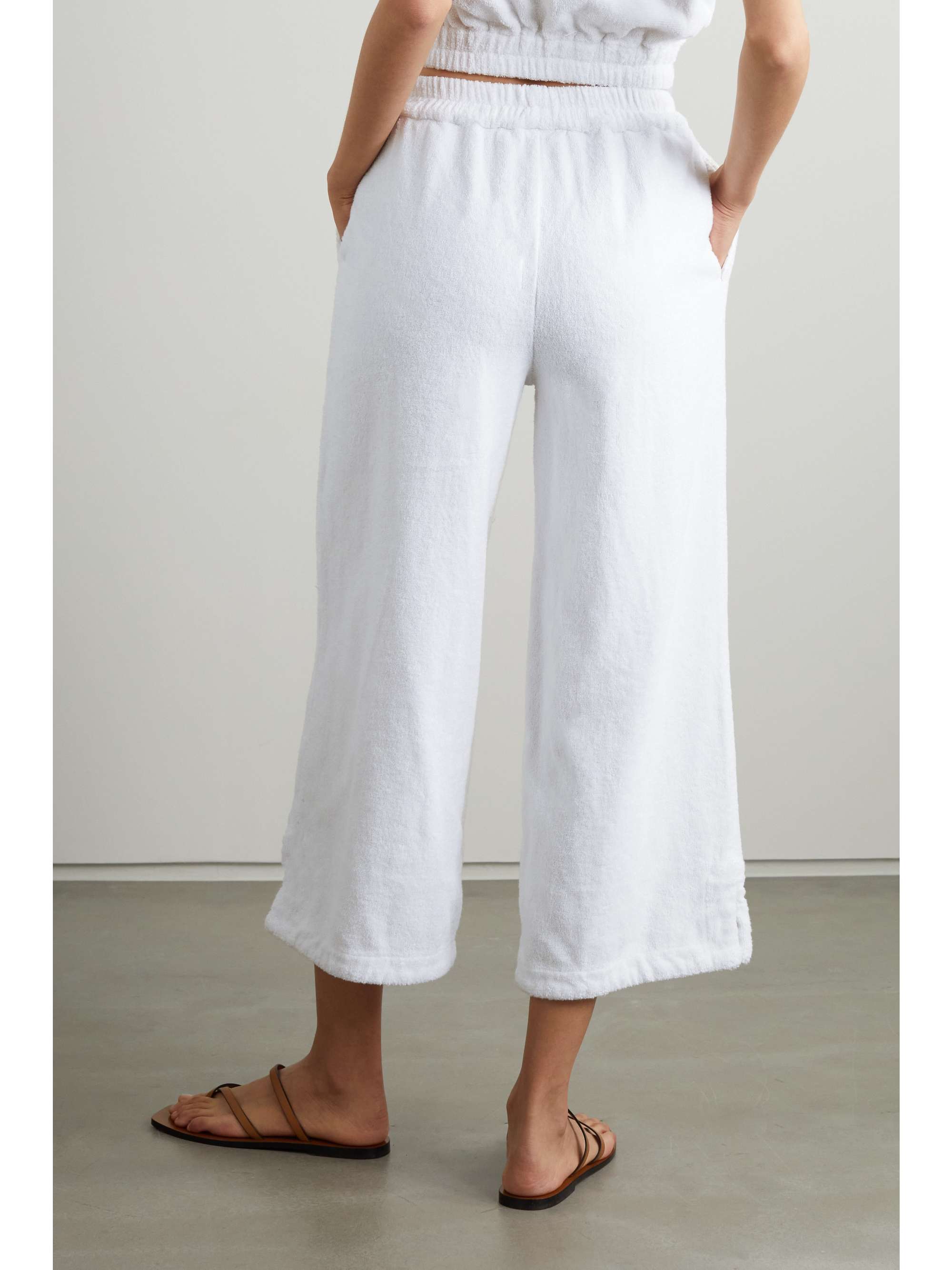 TERRY Capri organic cotton-terry pants | NET-A-PORTER
