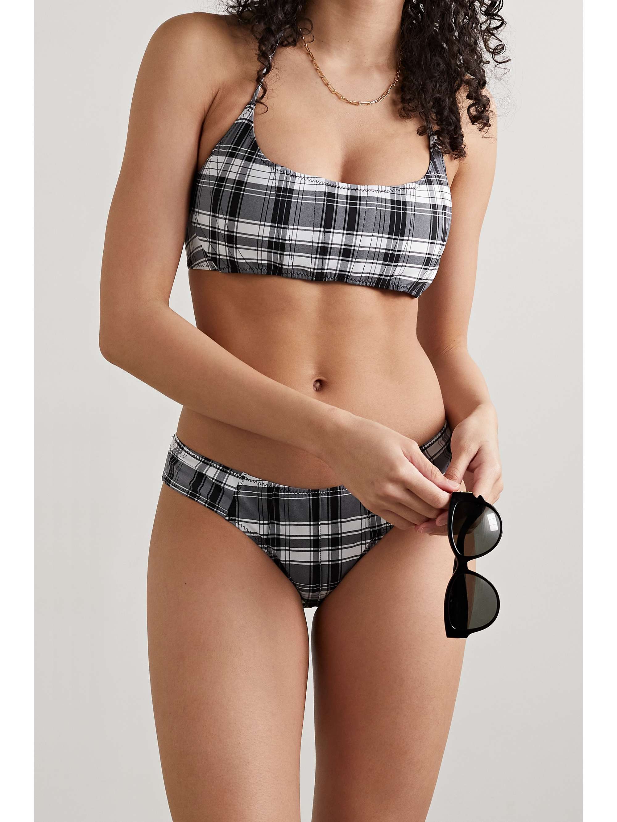 LISA MARIE FERNANDEZ Corset pintucked halterneck bikini
