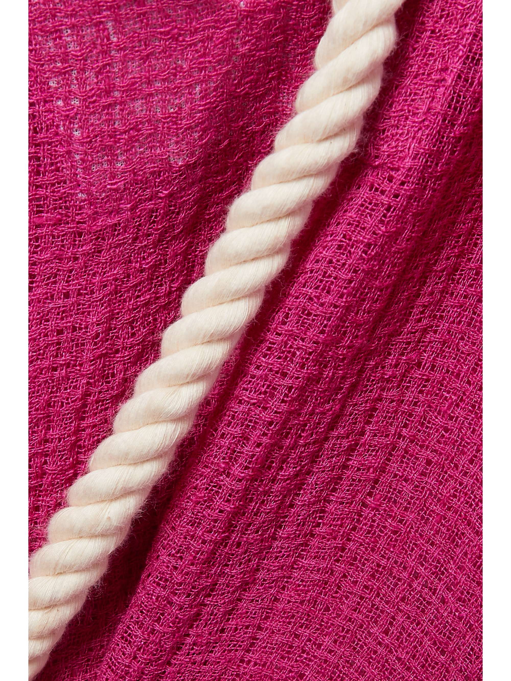 LISA MARIE FERNANDEZ Hooded linen-blend gauze kaftan