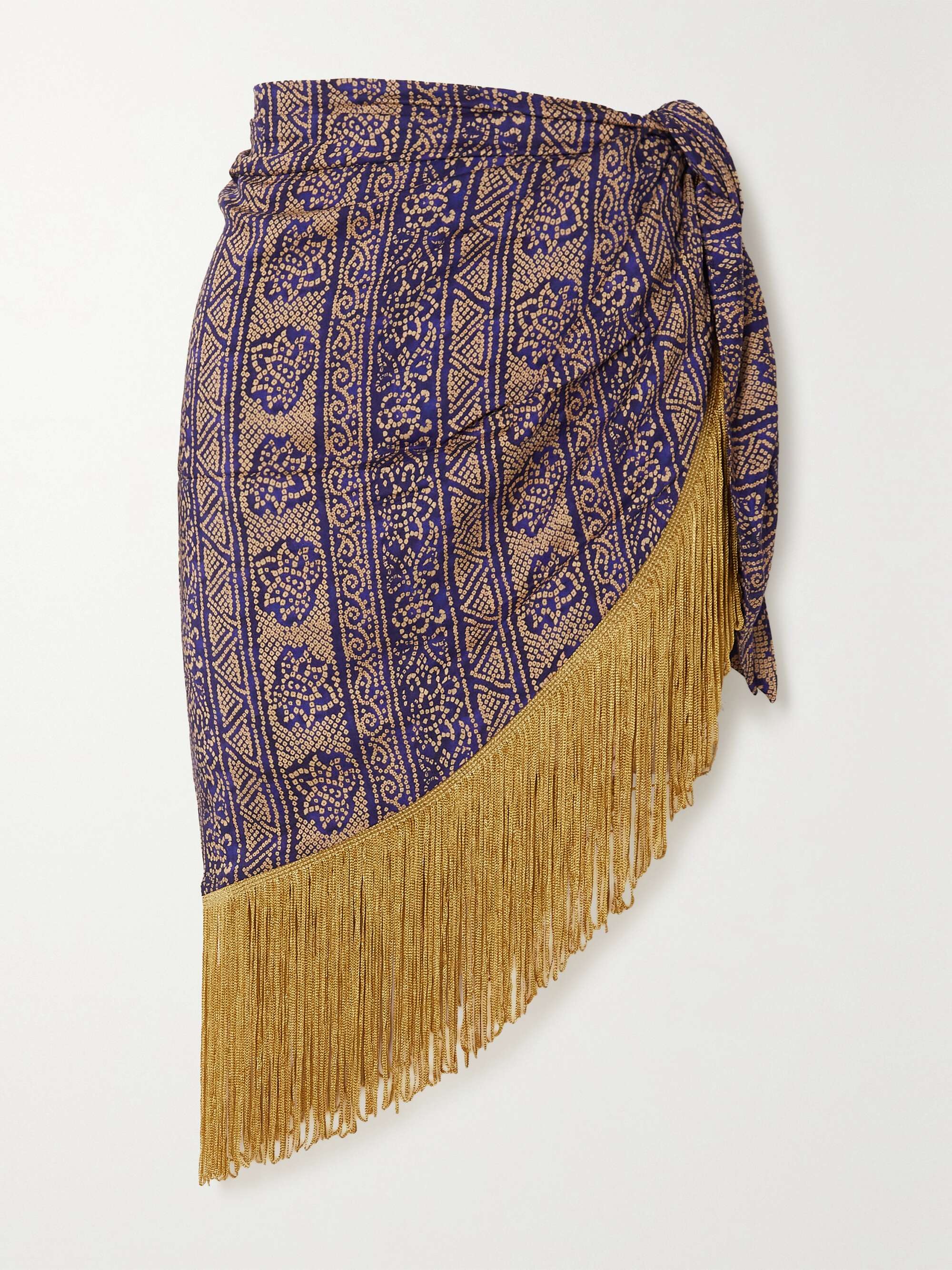 net-a-porter.com | Bandhani Klein fringed printed voile pareo