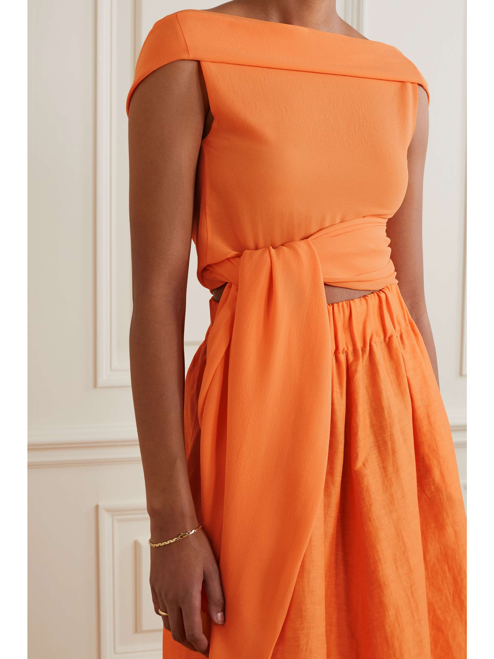 CORTANA Sen draped silk top