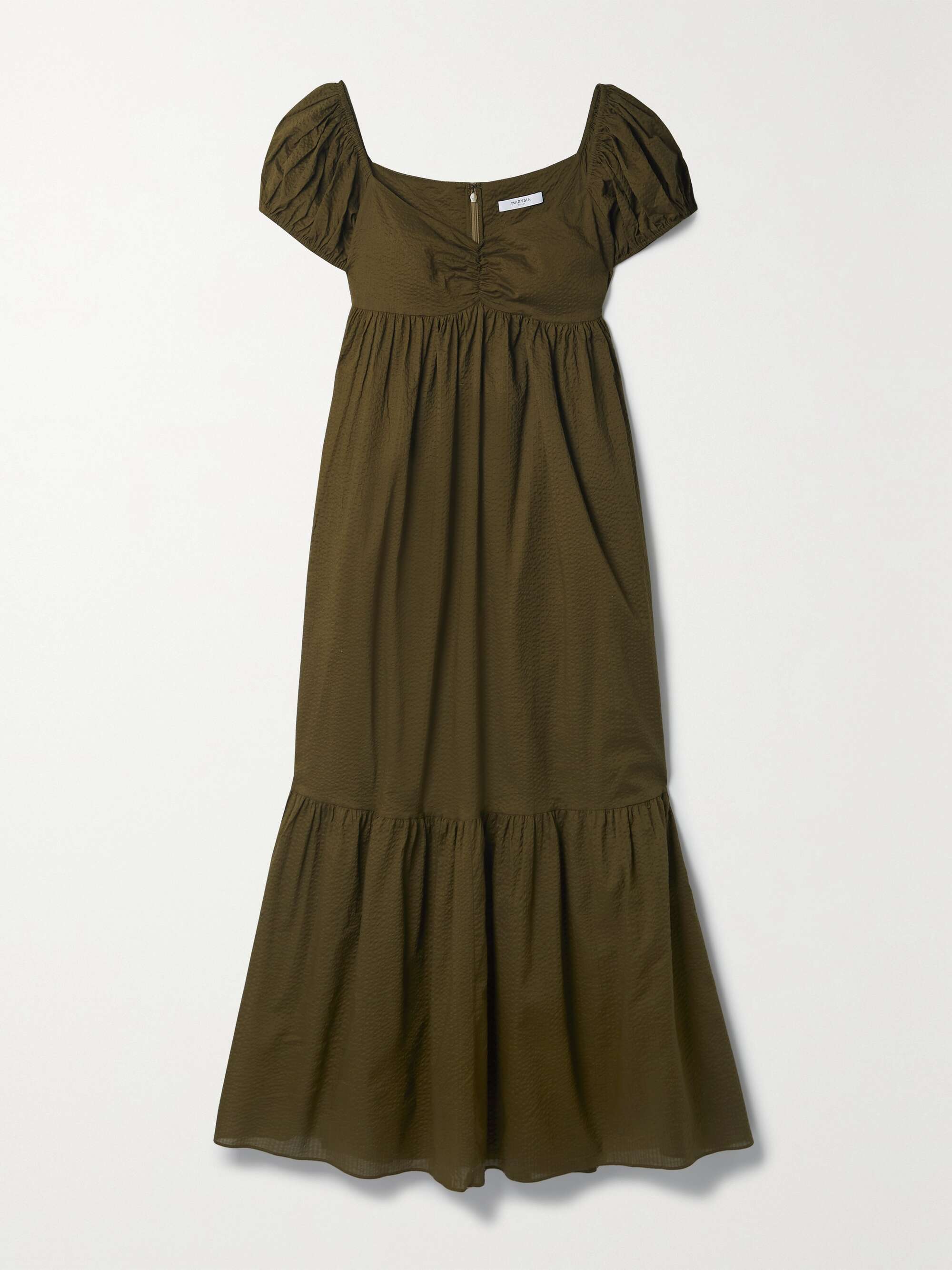 Army green Dixie gathered cotton 