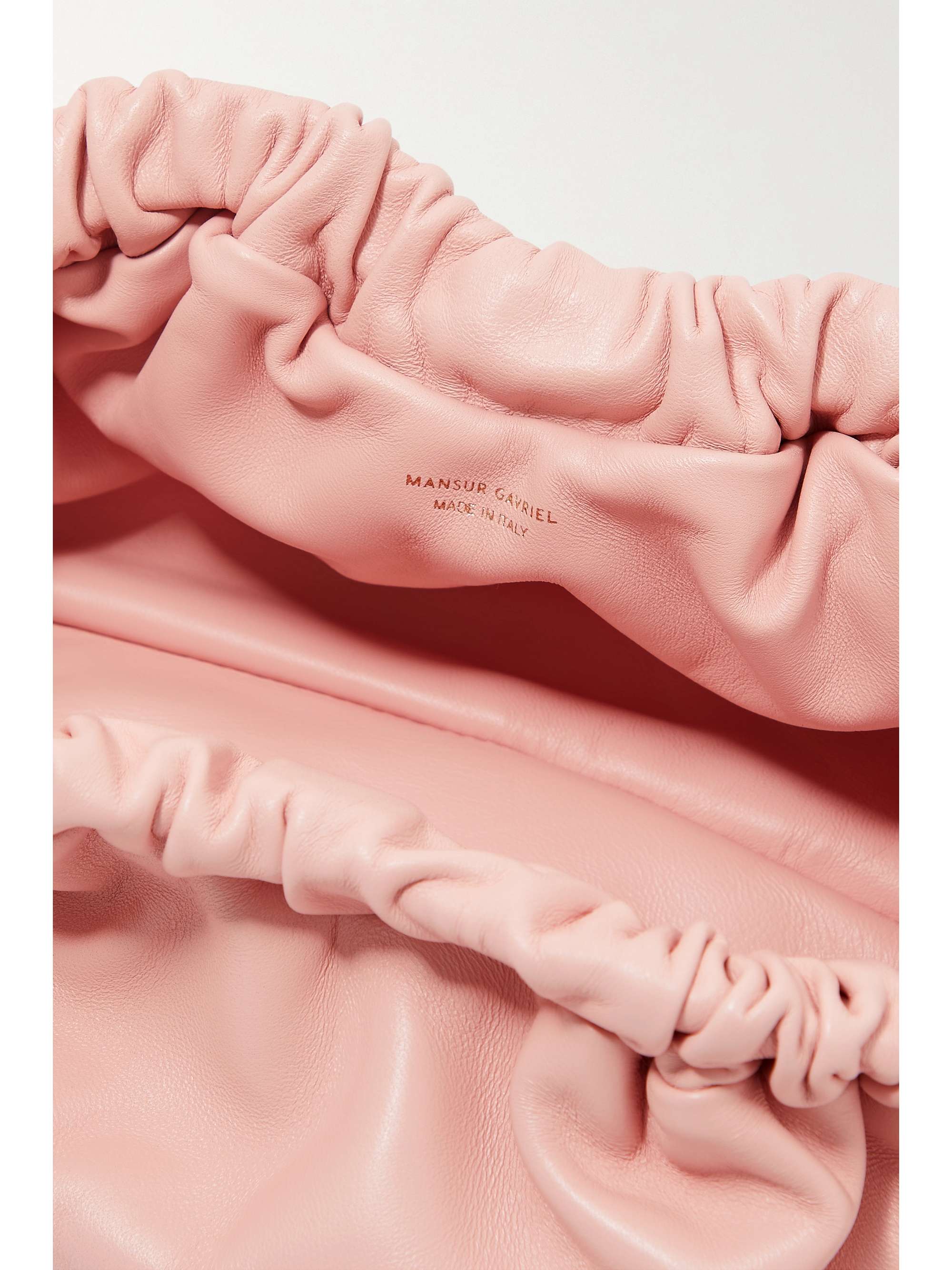 MANSUR GAVRIEL Cloud mini gathered leather clutch