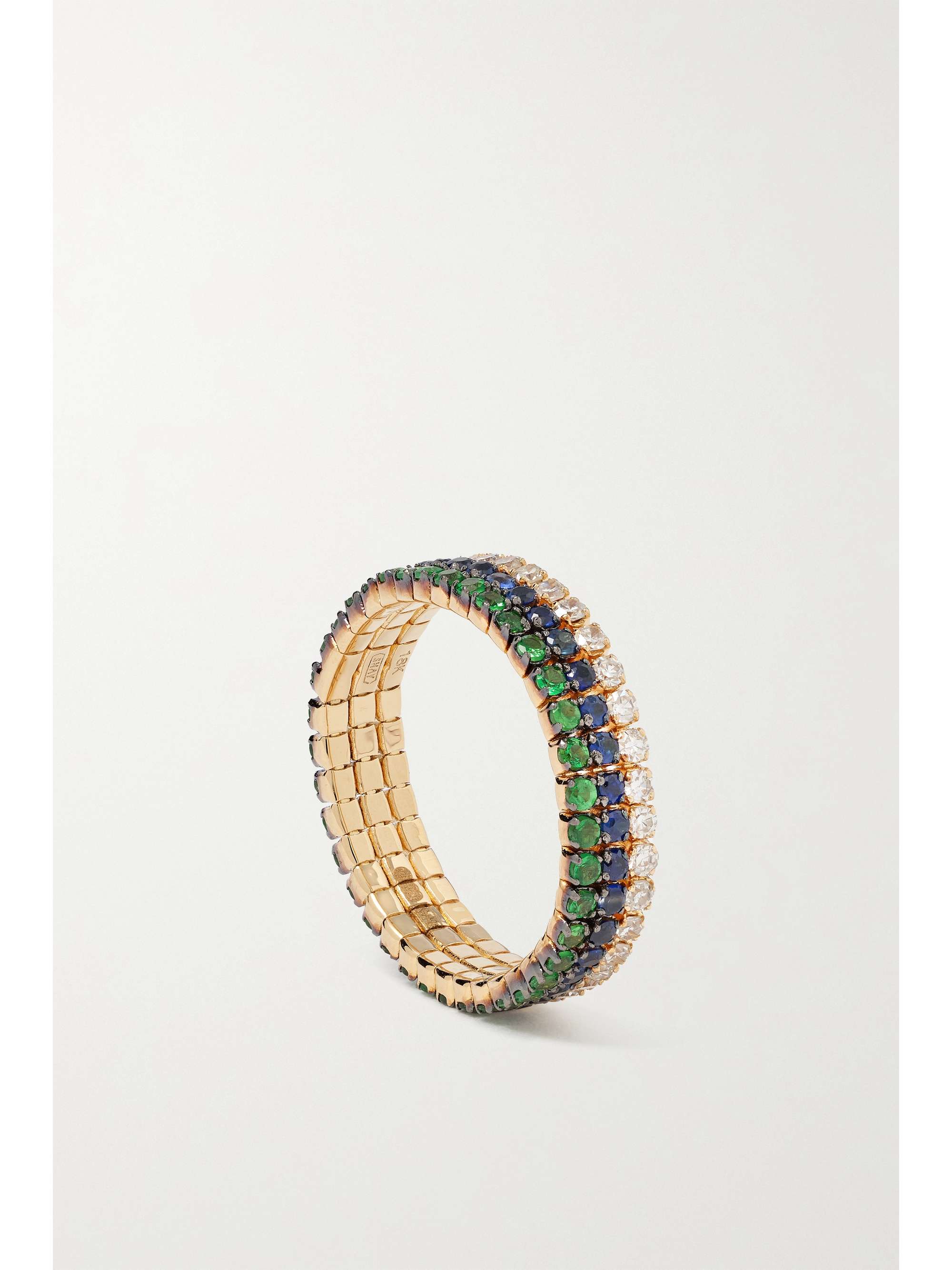 SHAY Bague en or 18 carats (750/1000) et pierres multiples