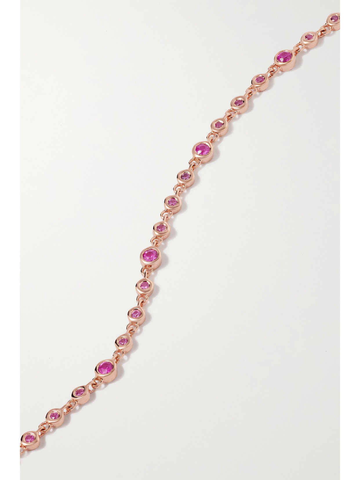 Shay 18-karat Rose Gold Sapphire Anklet In Gold