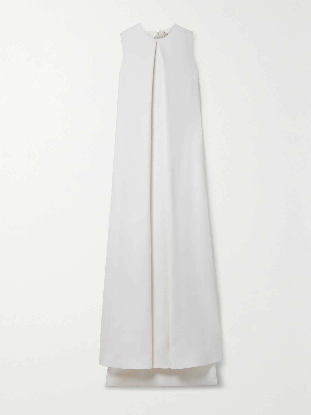 Emilia Wickstead Layne Cape-effect Wool-crepe Gown - Ivory