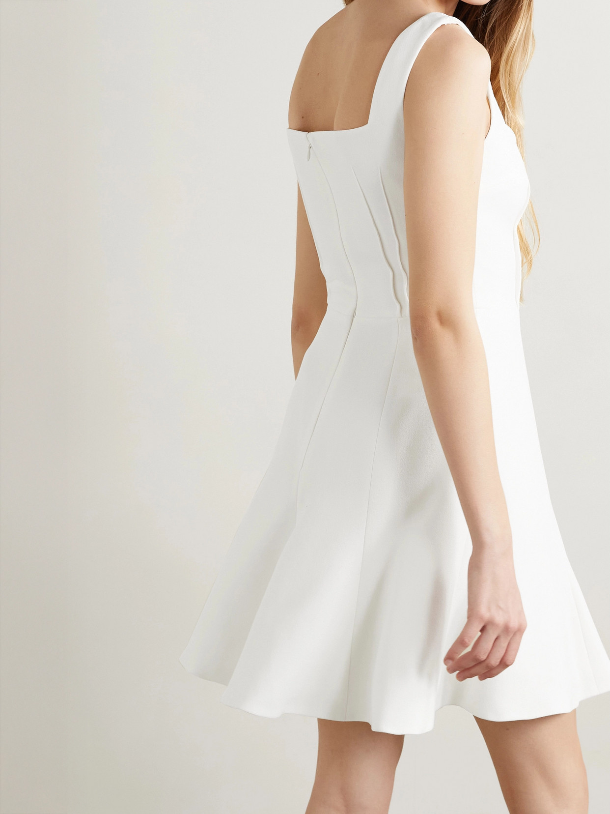 Emilia Wickstead Easter Wool-crepe Mini Dress In White