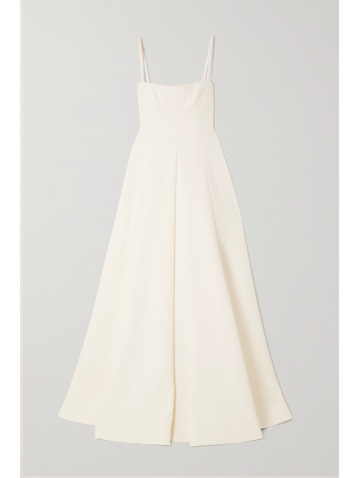 Emilia Wickstead Oceania Wool-crepe Gown In Ivory