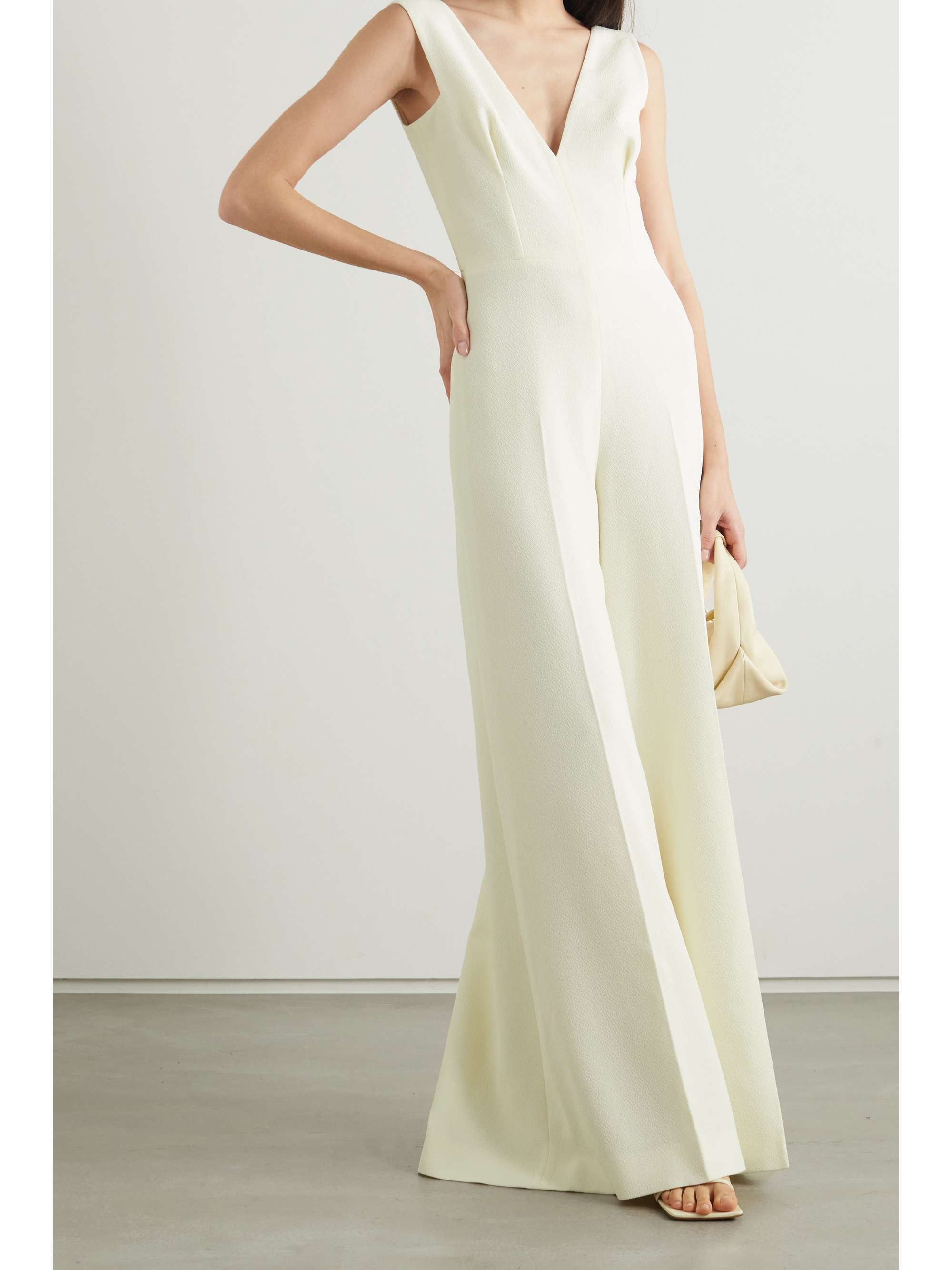 Ivory Ross crepe wide-leg jumpsuit ...