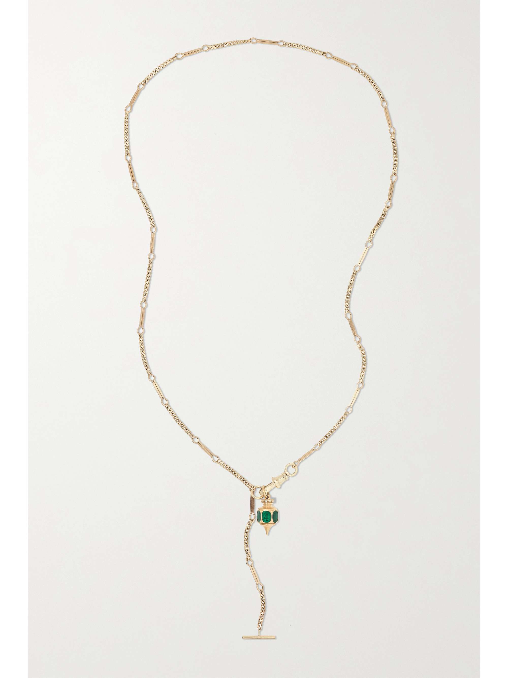 PASCALE MONVOISIN Petra N°4 + Germain 9K 黄金、树脂、钻石项链