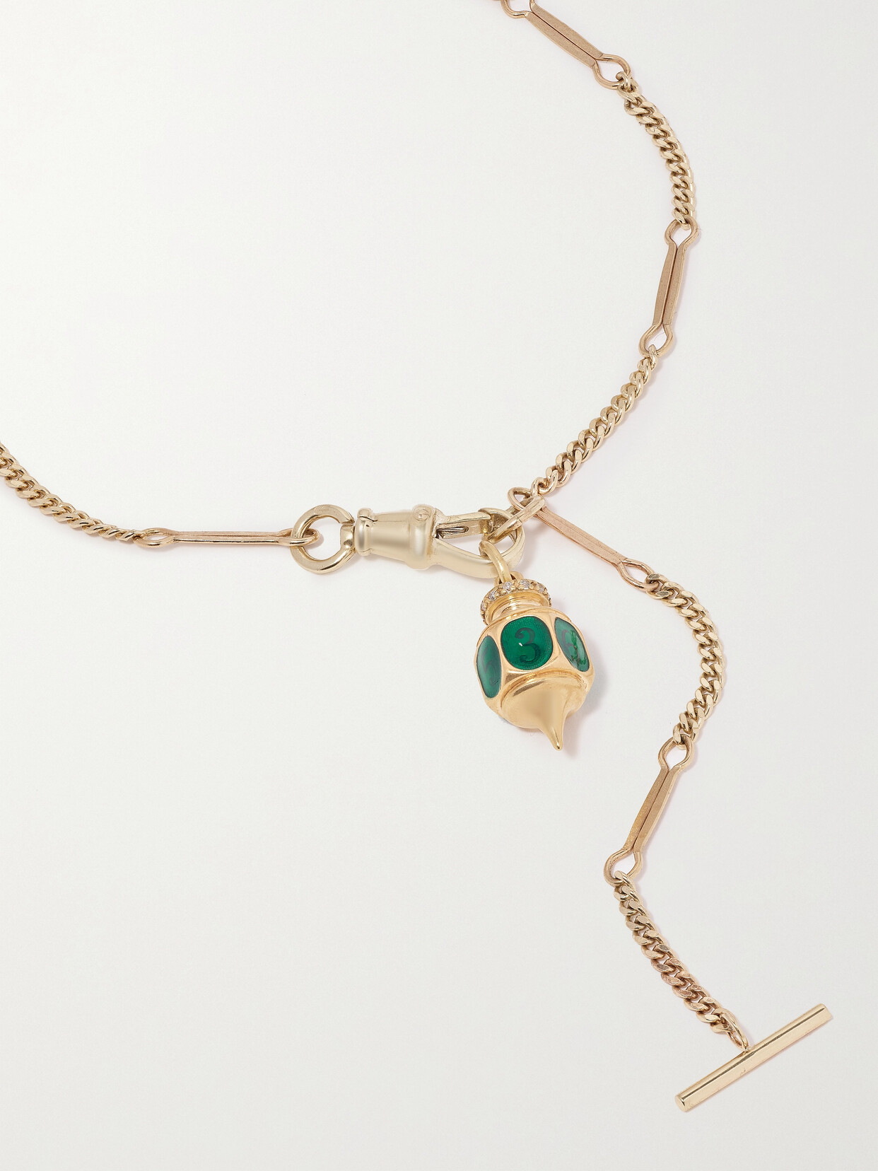 Pascale Monvoisin Petra N°4 + Germain 9-karat Gold, Resin And Diamond Necklace