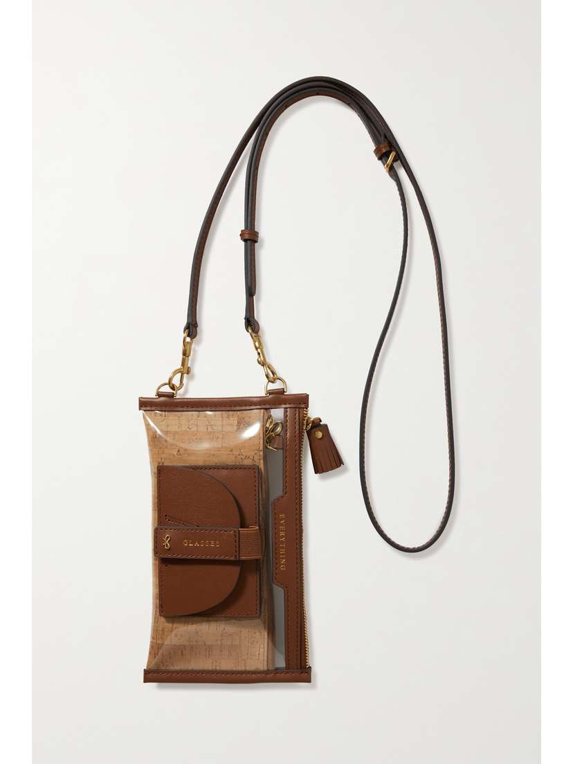Anya Hindmarch Everything Leather-trimmed Tpu And Cork Pouch
