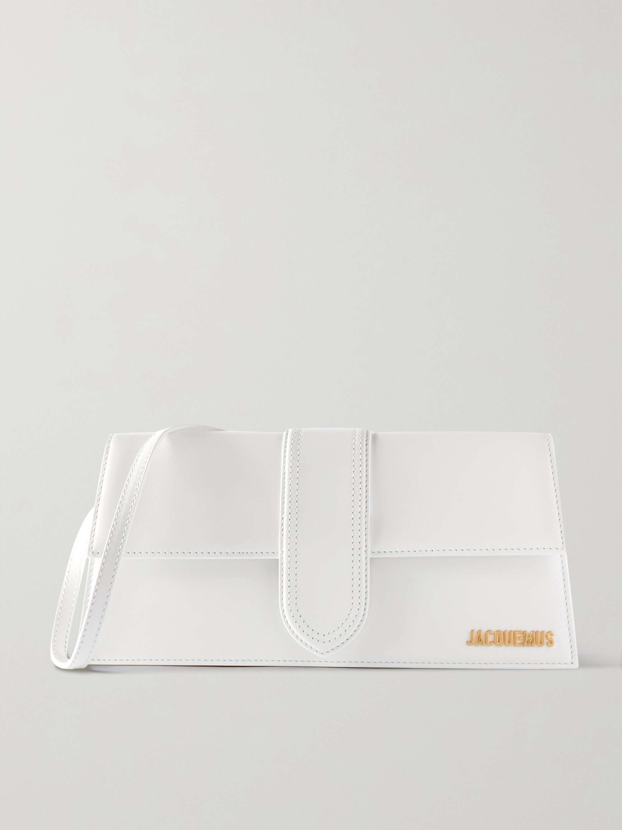 Le Bambino Leather Shoulder Bag in White - Jacquemus