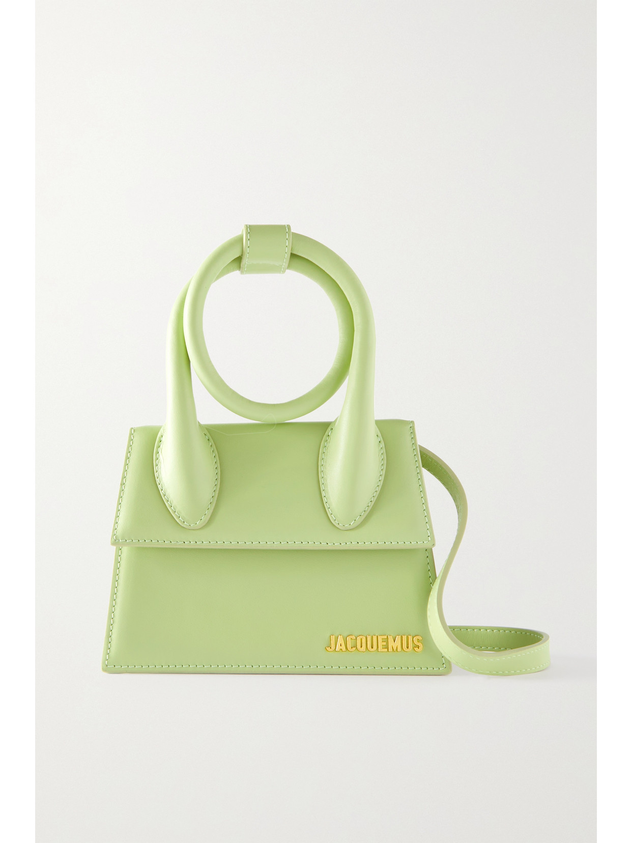 Jacquemus Le Chiquito Noeud Leather Shoulder Bag In Green ModeSens