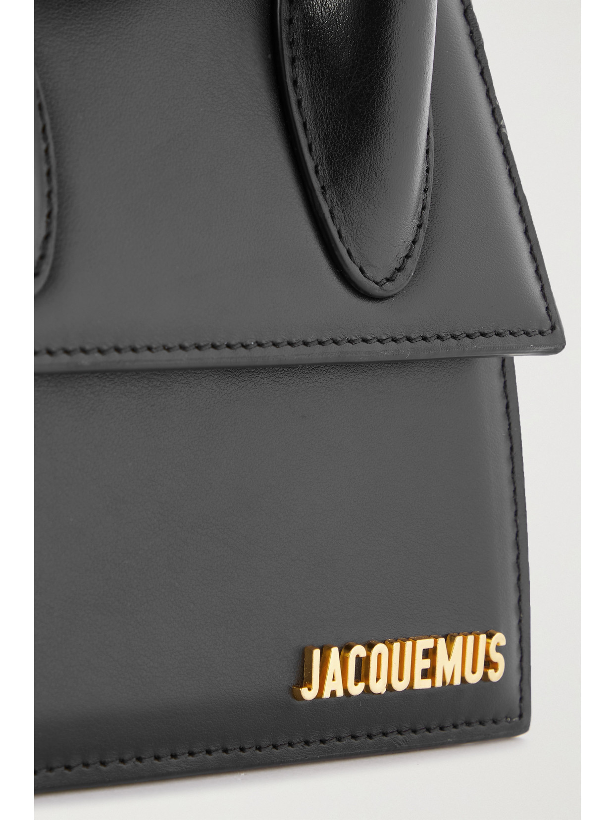 Jacquemus Le Chiquito Noeud Leather Top Handle Bag In Black