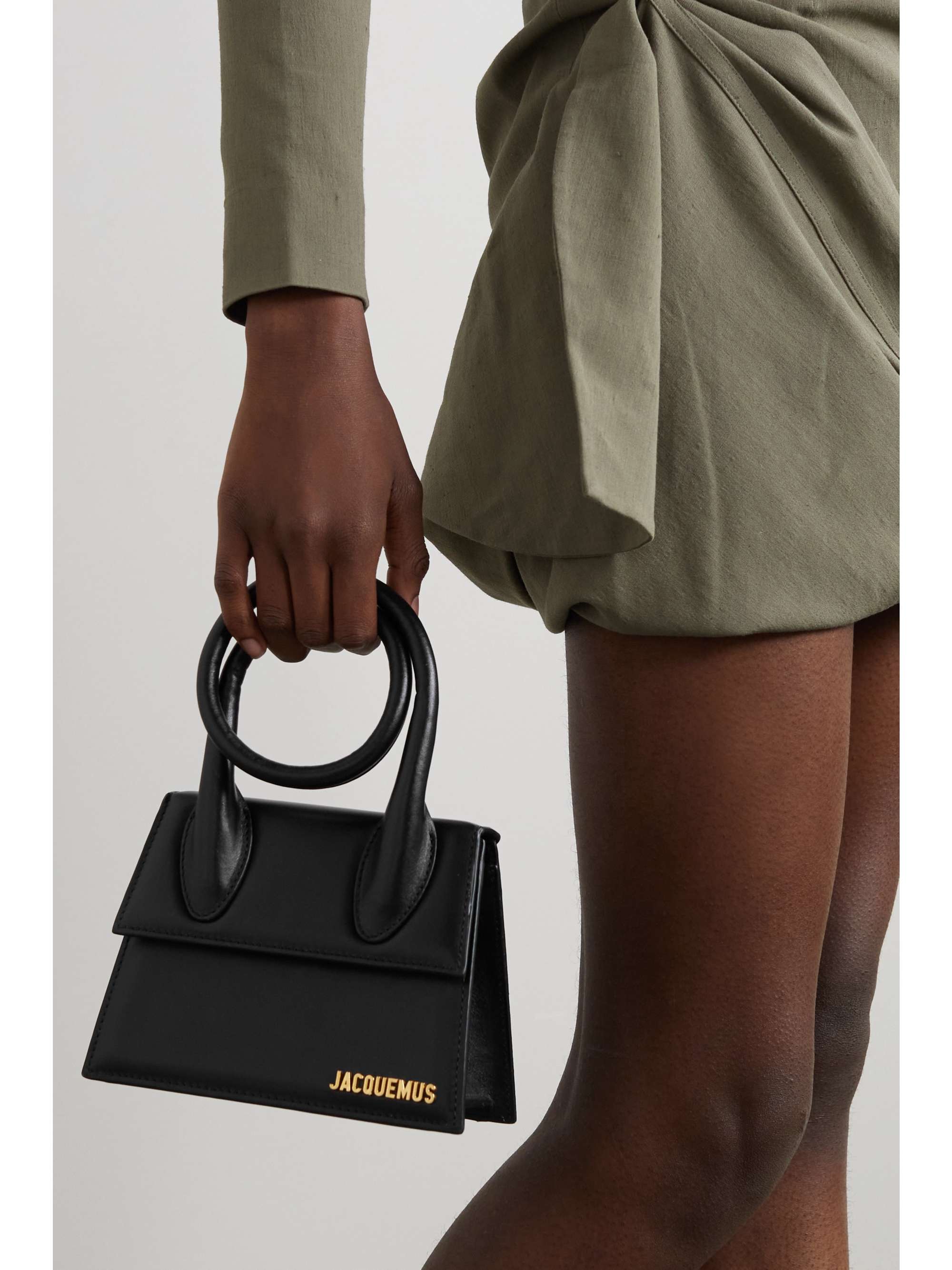 JACQUEMUS Le Chiquito Noeud leather shoulder bag | NET-A-PORTER