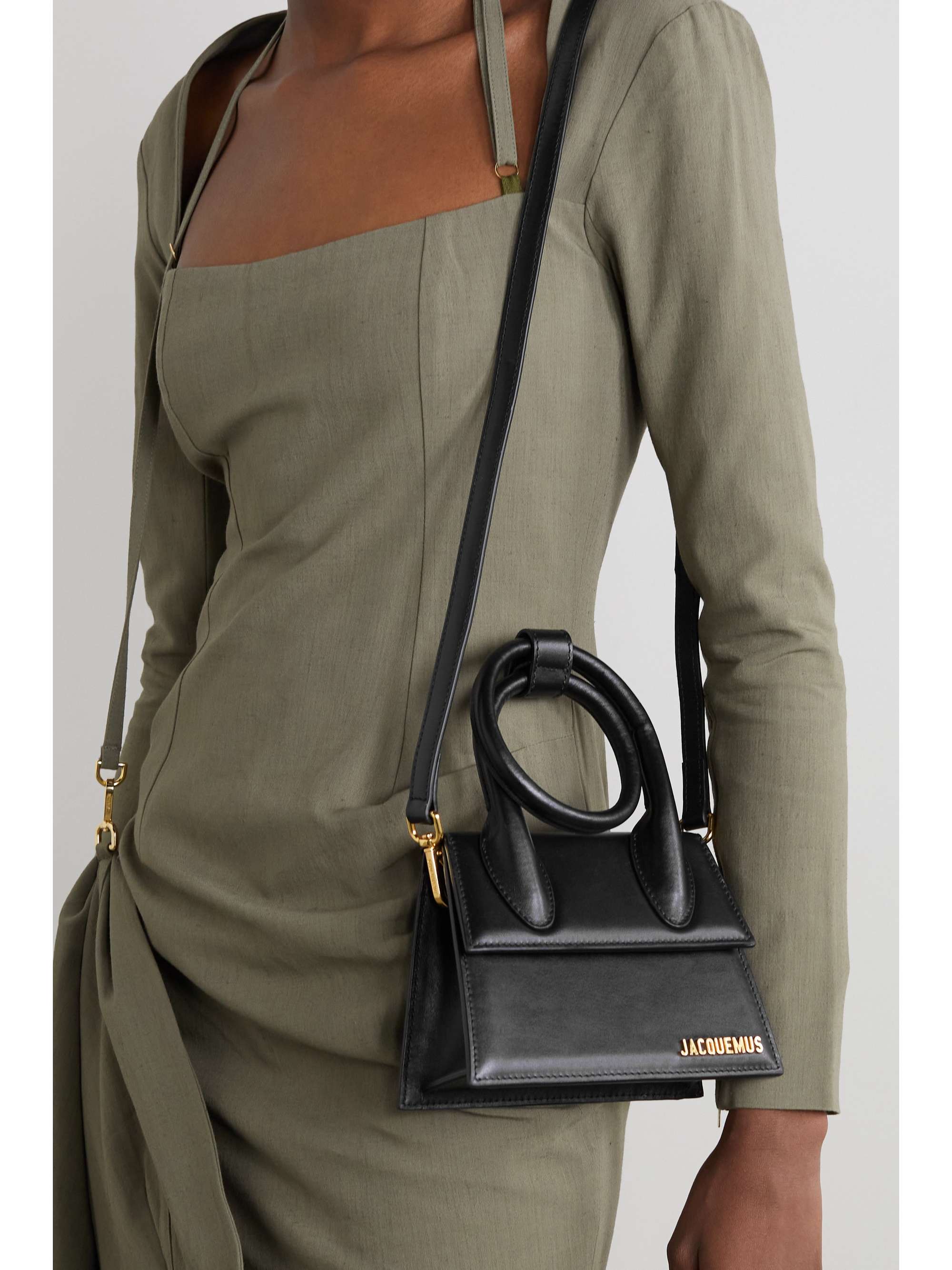 JACQUEMUS Le Chiquito Noeud leather shoulder bag | NET-A-PORTER