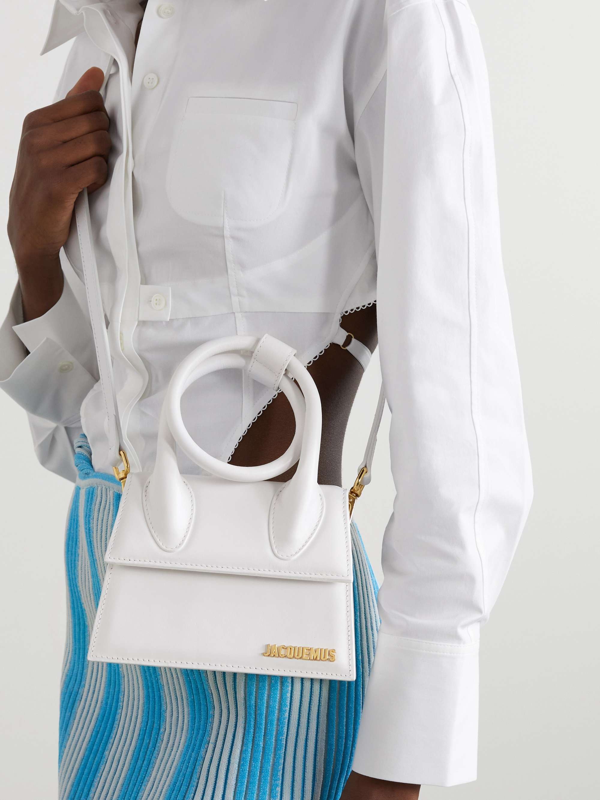 JACQUEMUS Le Chiquito Noeud leather shoulder bag | NET-A-PORTER