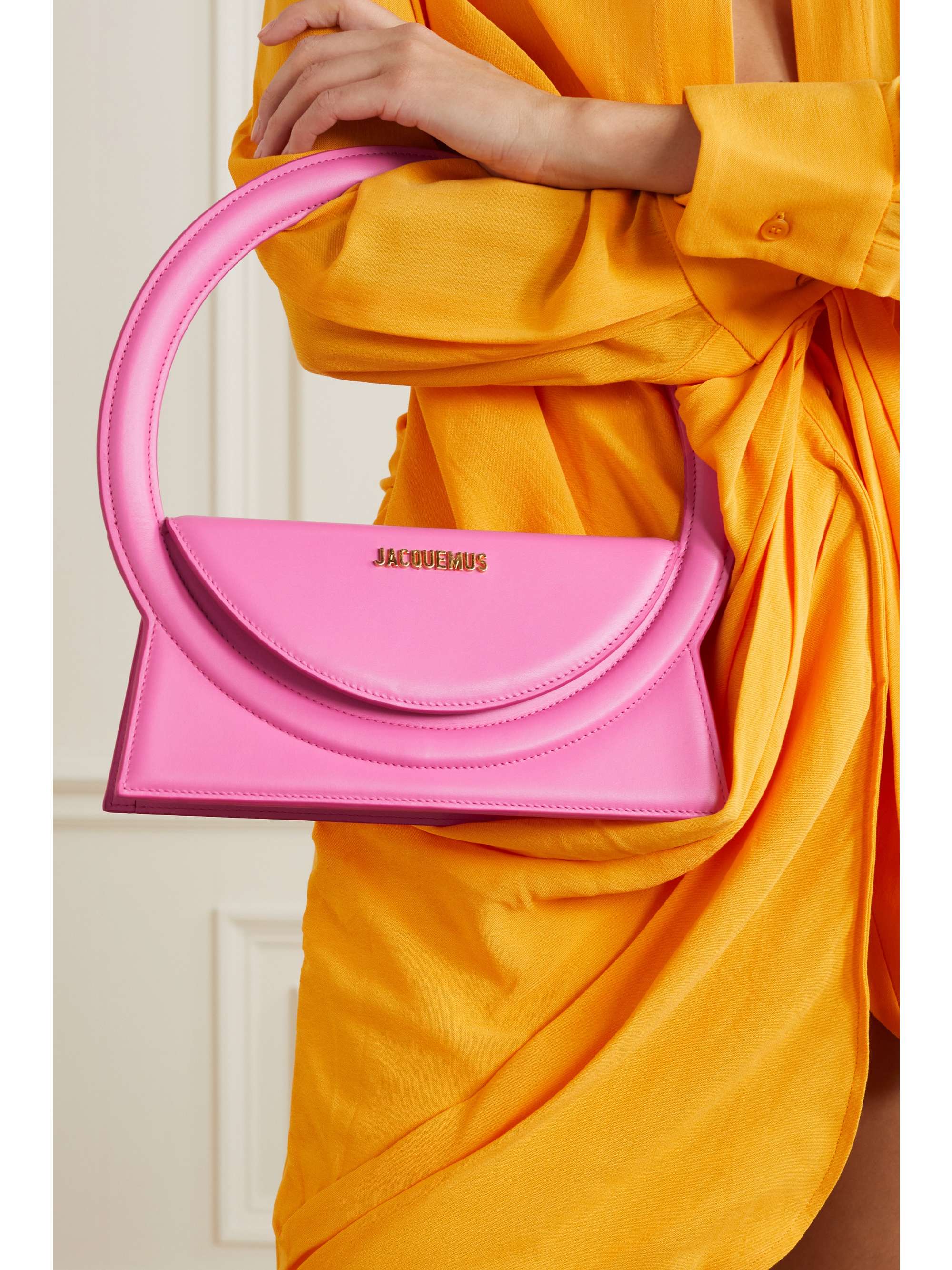 JACQUEMUS Rond leather shoulder bag NETAPORTER