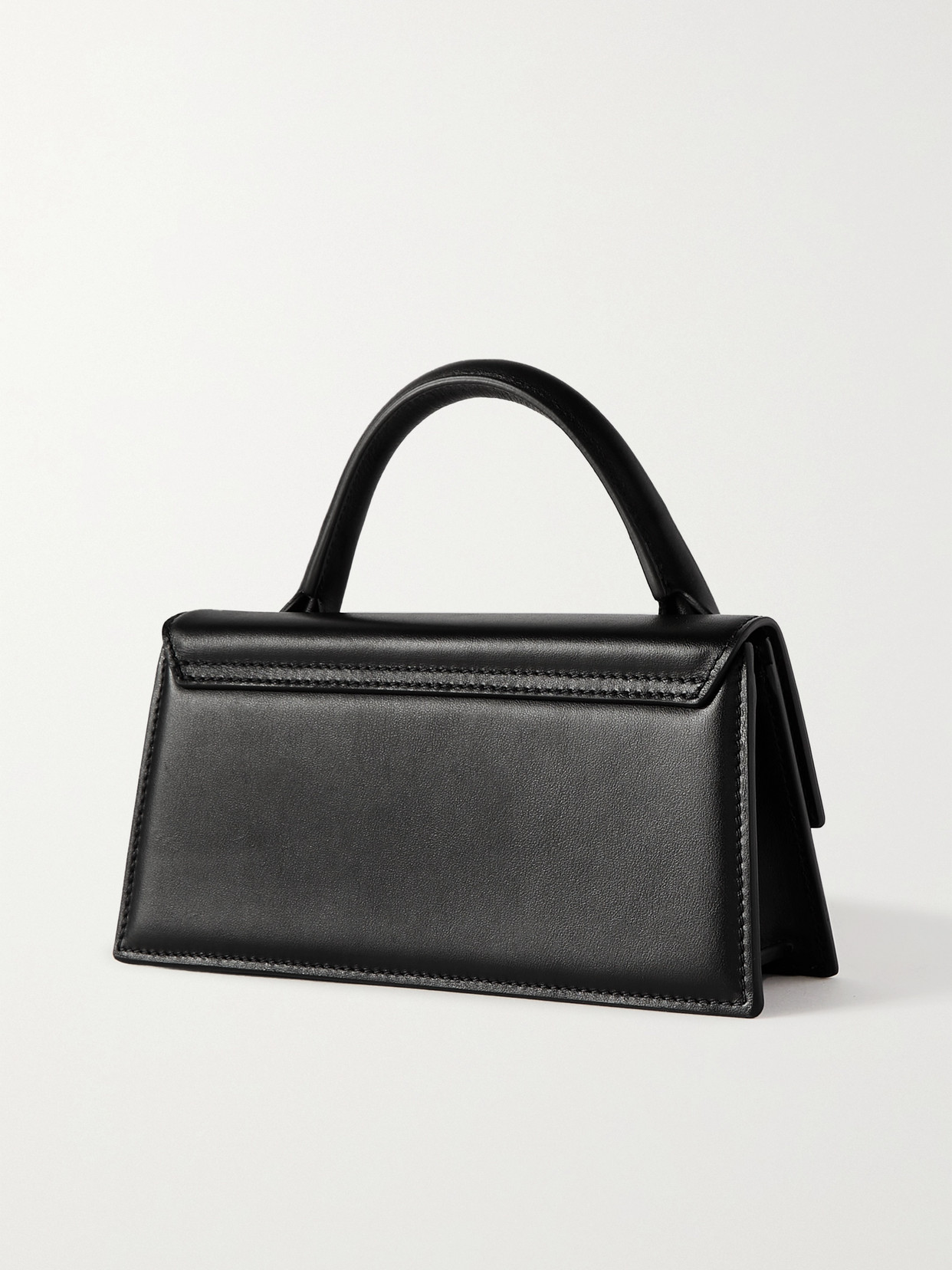 Shop Jacquemus Le Chiquito Long Leather Tote In Black