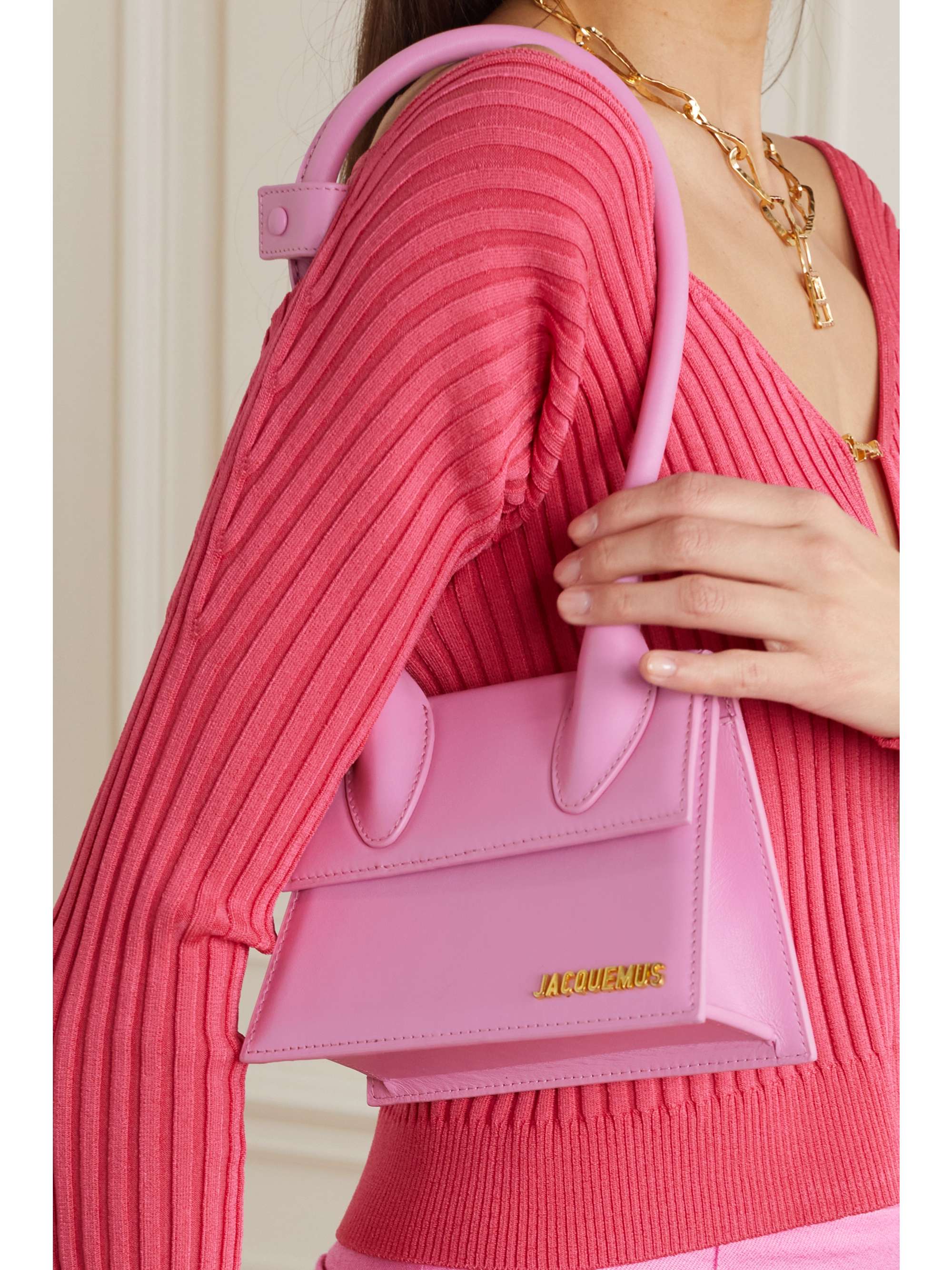 JACQUEMUS Le Chiquito Noeud leather shoulder bag | NET-A-PORTER