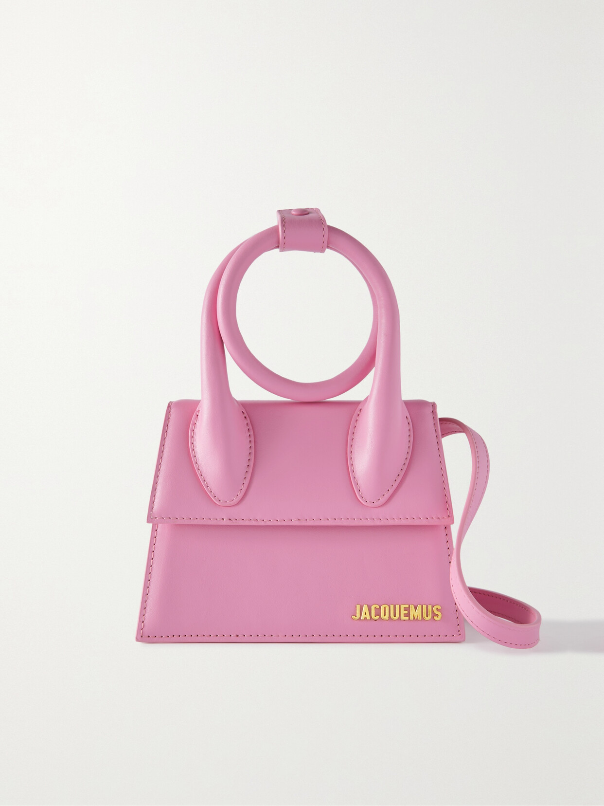 Jacquemus Le Chiquito Noeud Leather Shoulder Bag In Pink ModeSens
