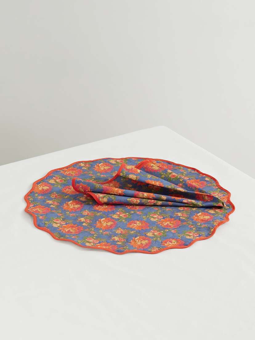 Loretta Caponi Floral-print Cotton Placemat And Napkin Set