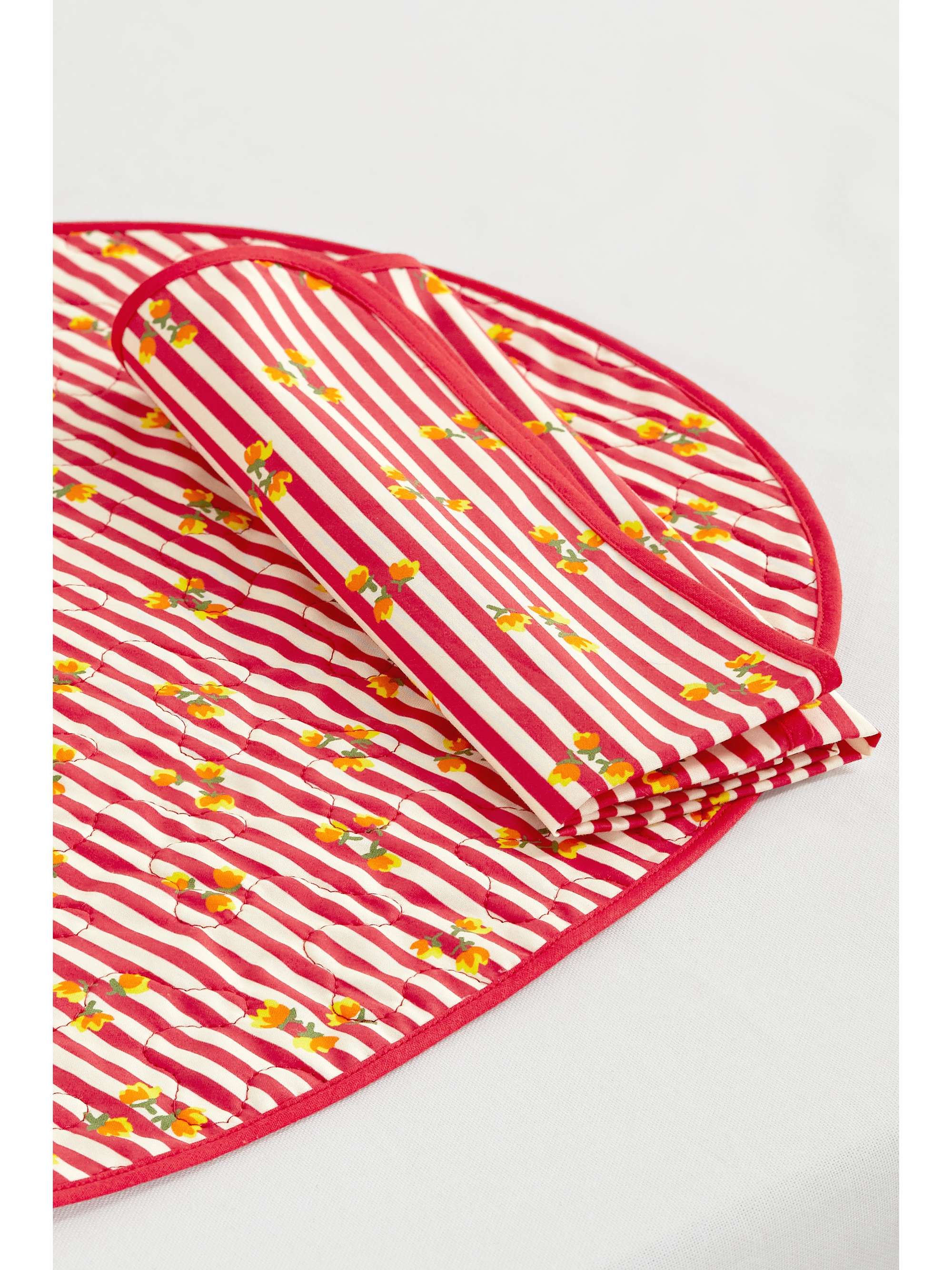 LORETTA CAPONI Printed cotton placemat and napkin set