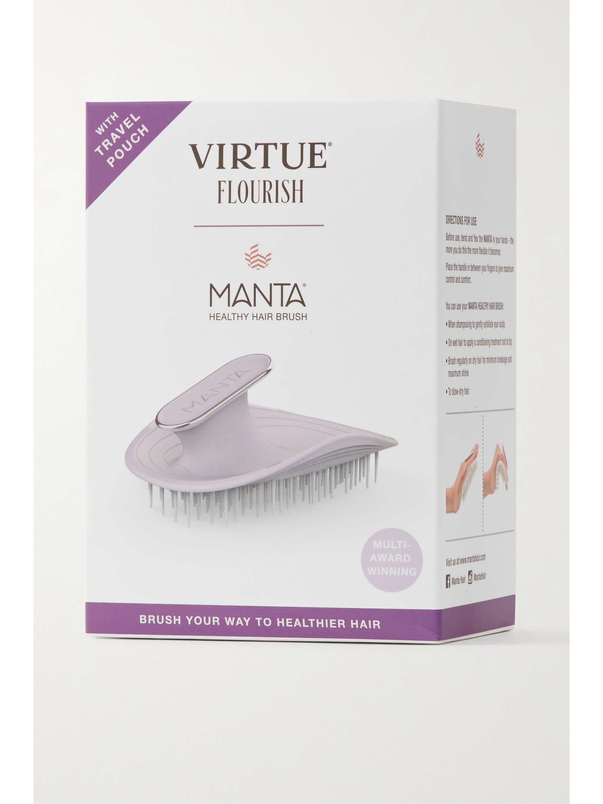 VIRTUE NET SUSTAIN + فرشاة شعر Flourish Manta Healthy