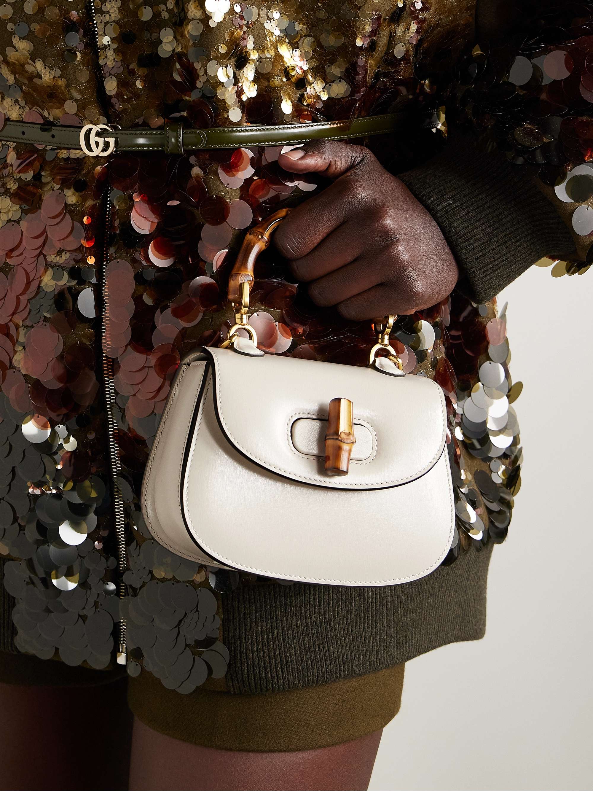 GUCCI Sac à main en cuir Bamboo 1947 Small