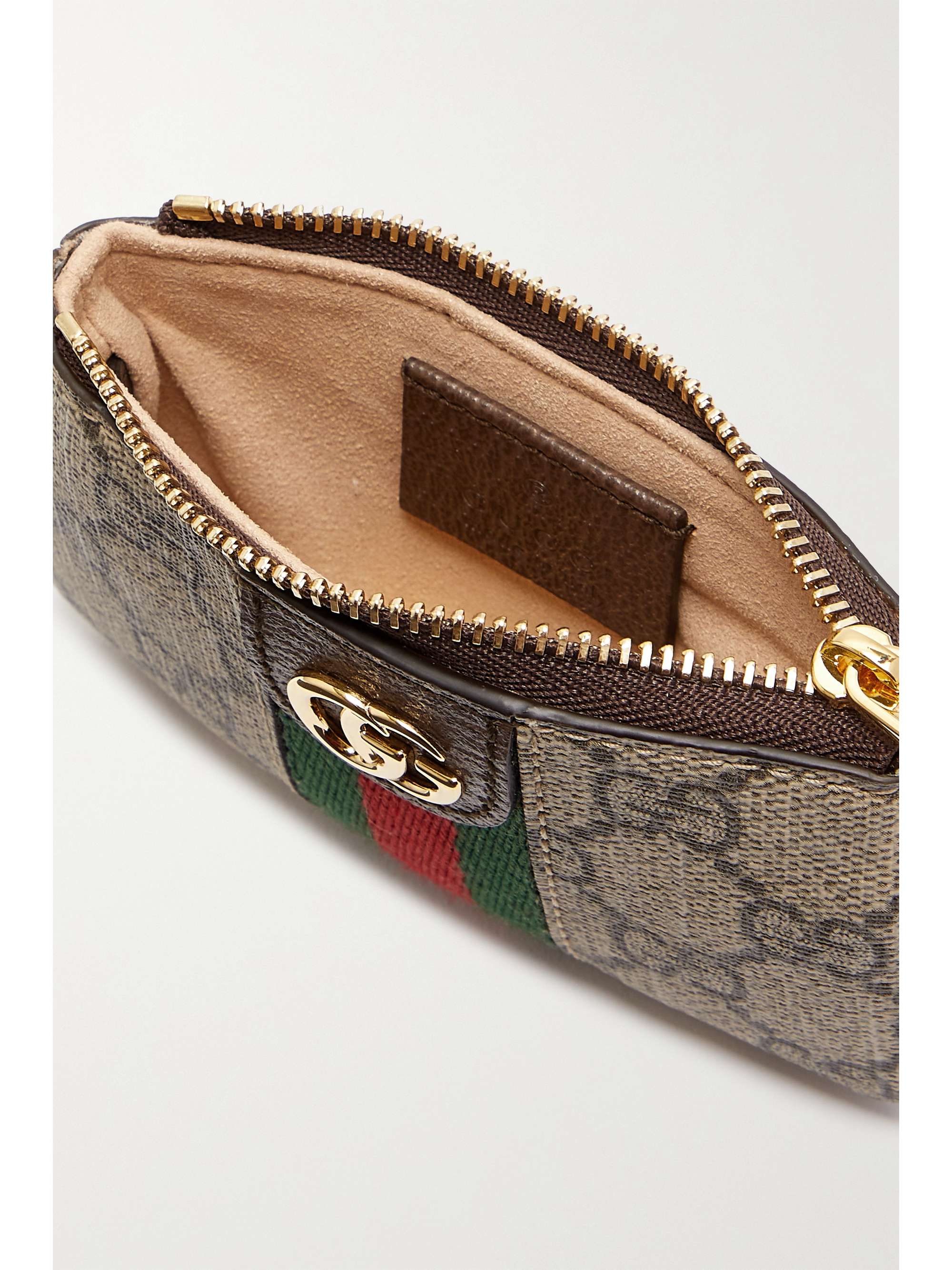 GUCCI Ophidia textured leathertrimmed printed coatedcanvas wallet