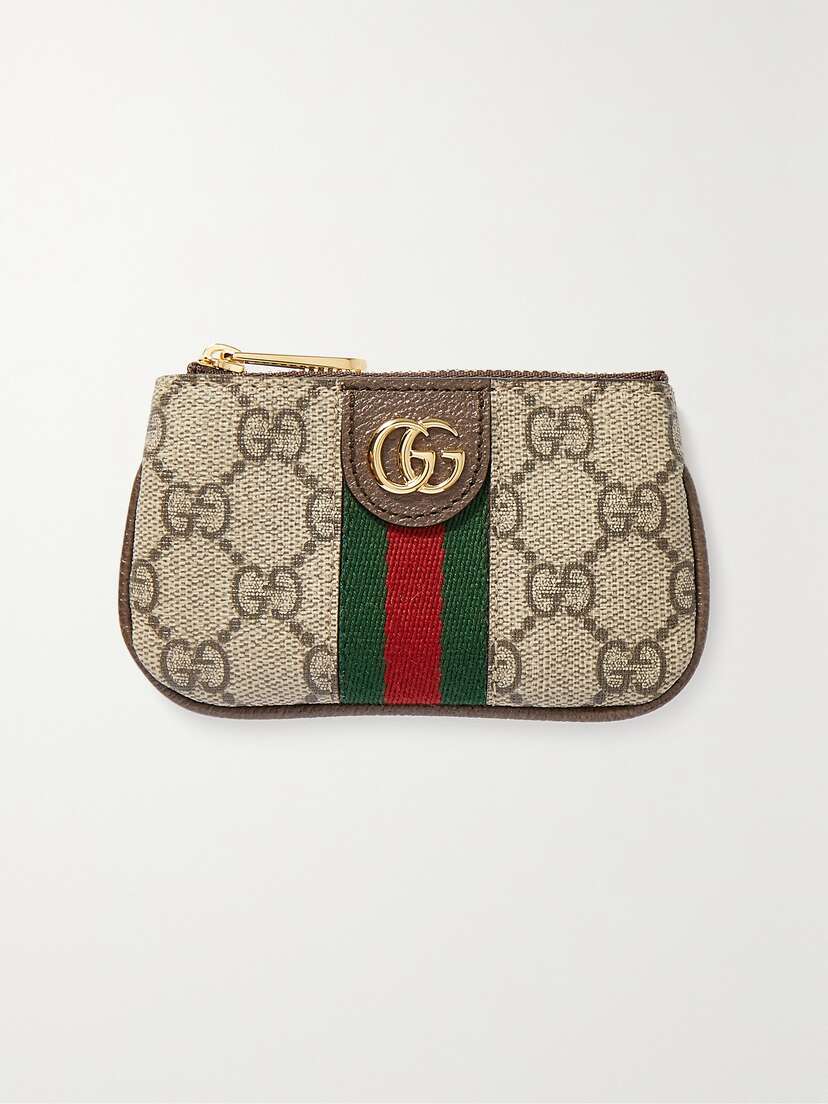 Gucci Ophidia Textured Leather-trimmed Printed Coated-canvas Wallet
