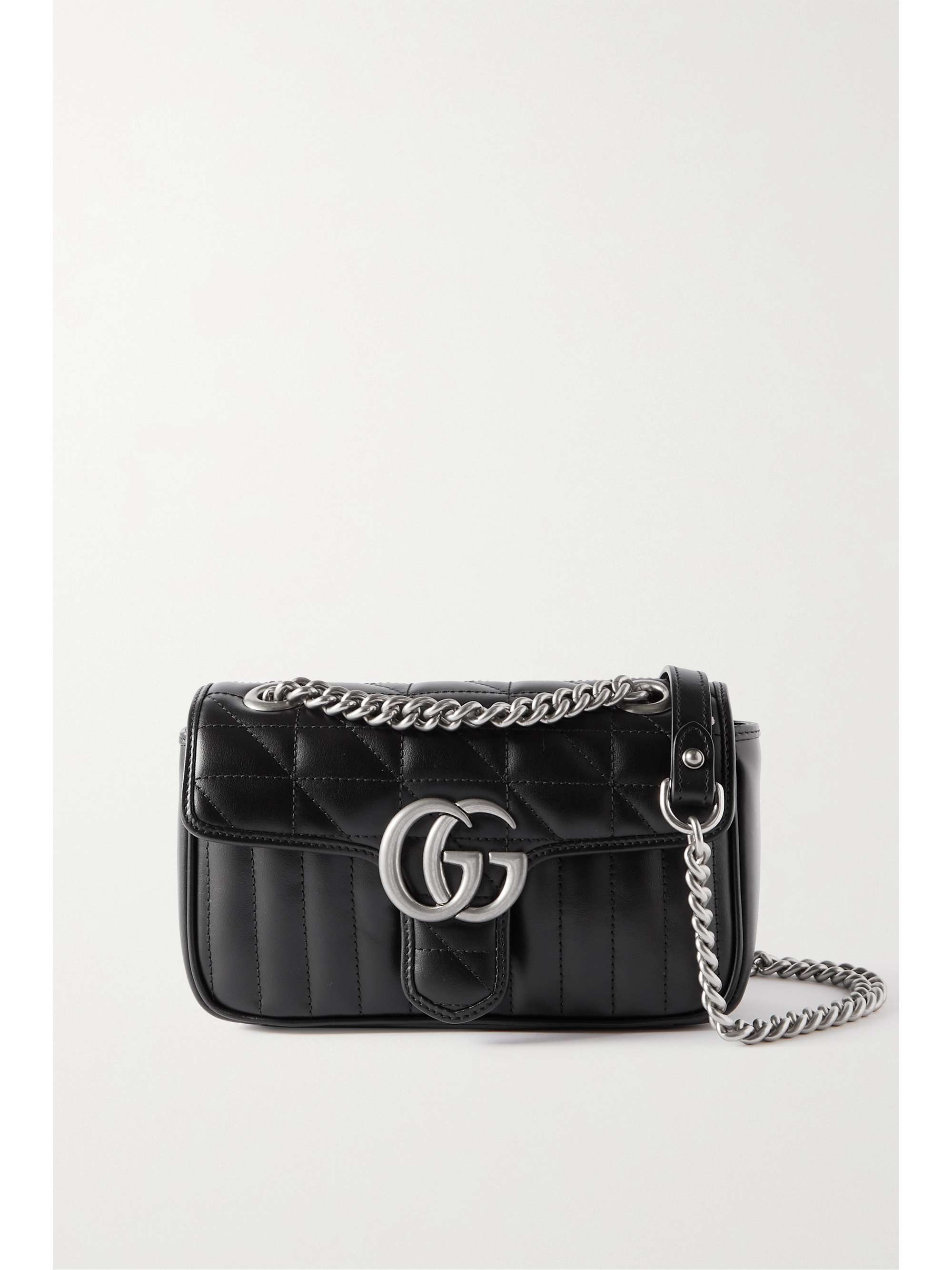 White GG Marmont small quilted-leather cross-body bag