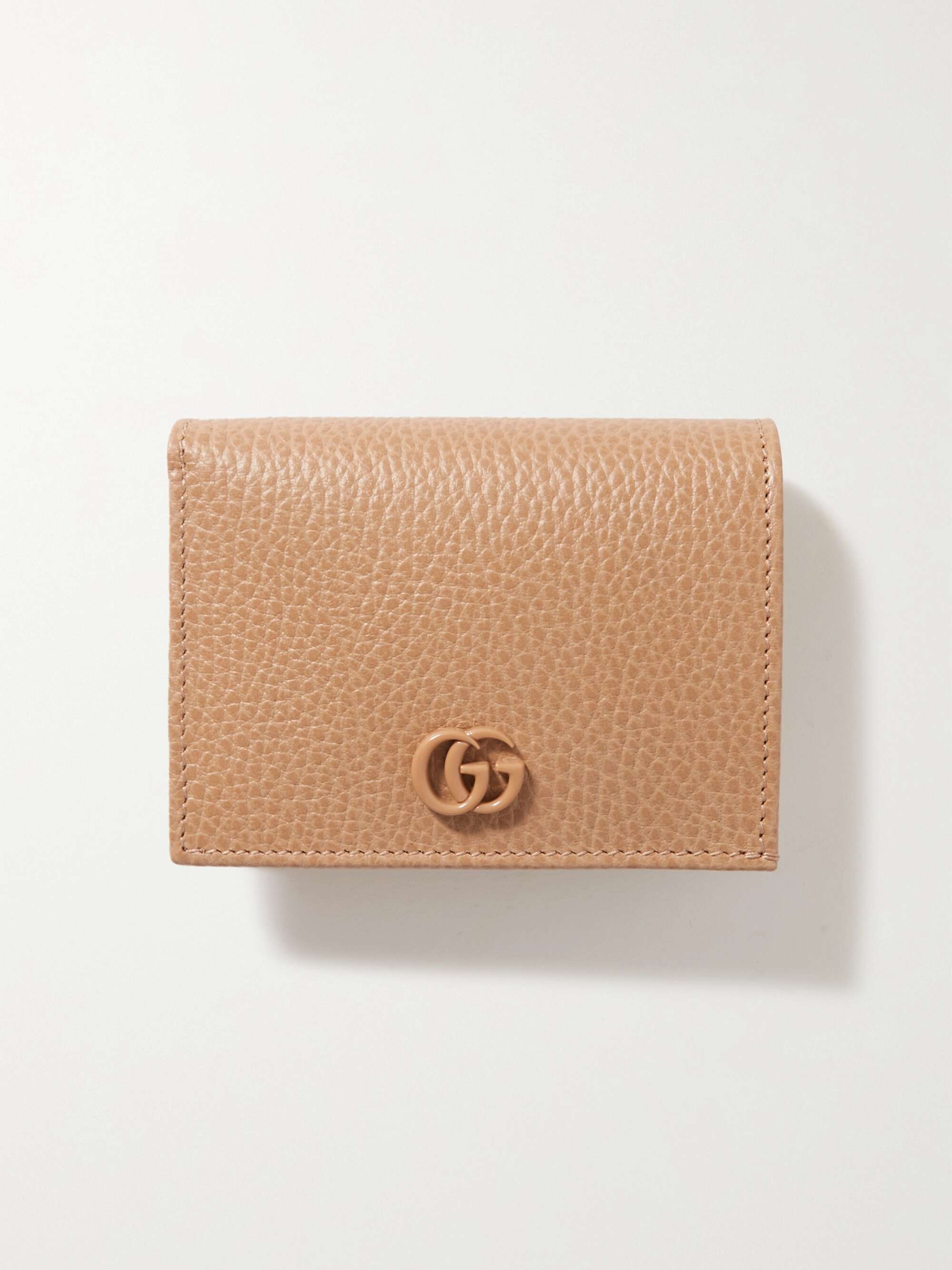 Dusty Pink Leather GG Marmont Card Case Wallet