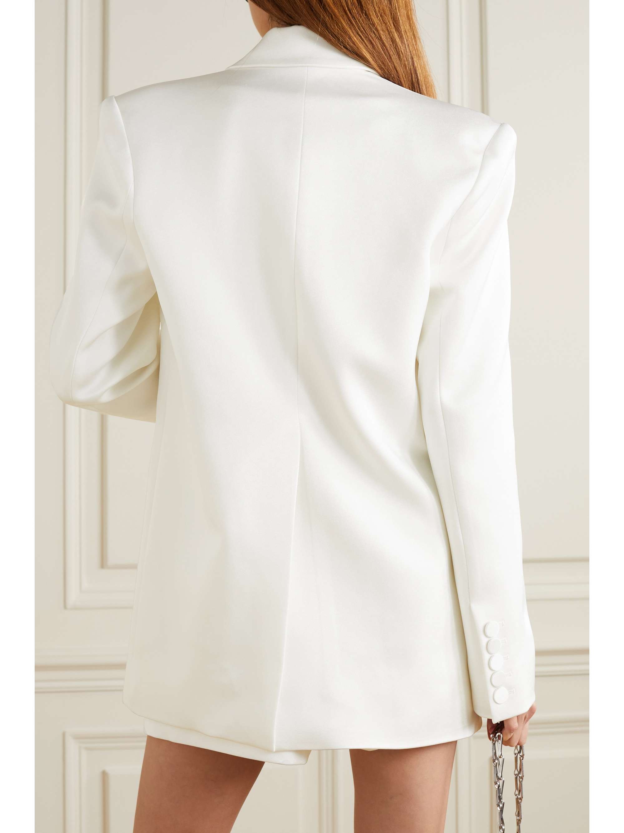 ALEX PERRY Hartford satin-crepe blazer