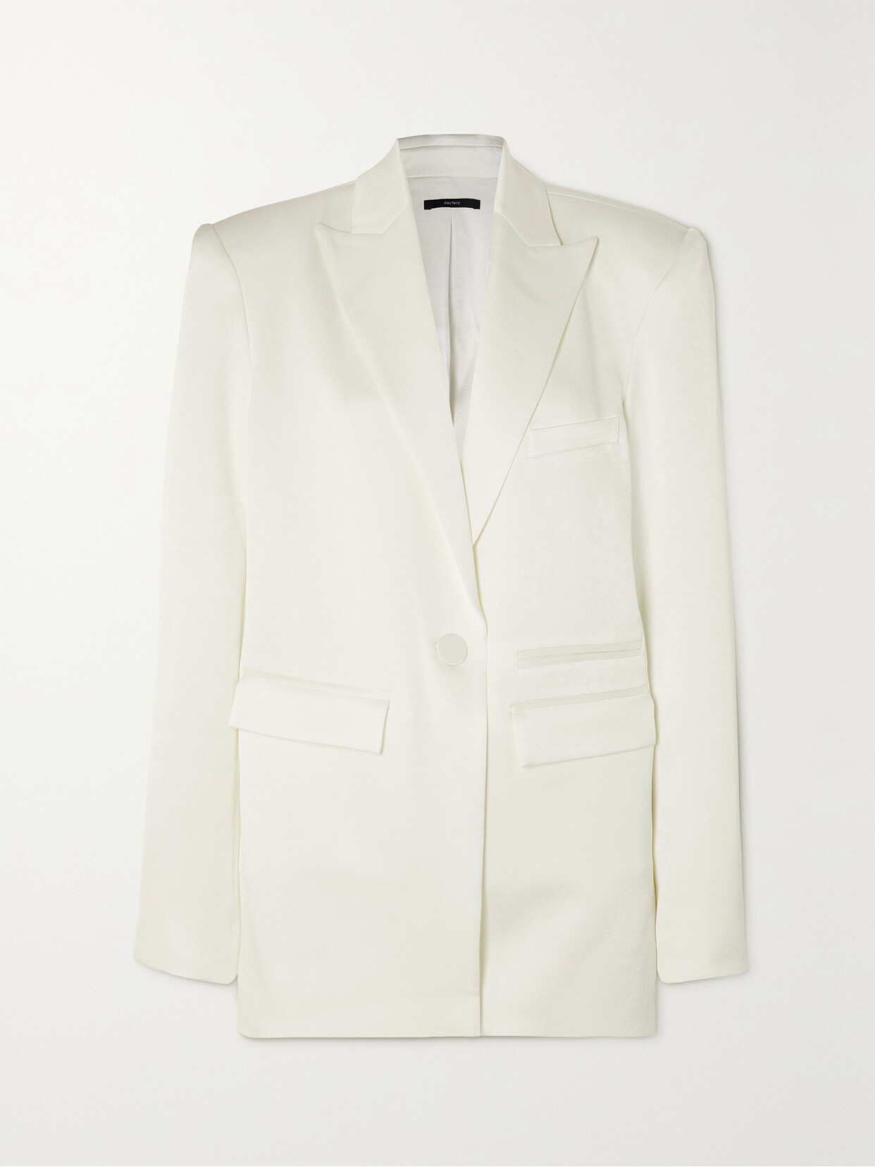 Alex Perry Hartford Satin-crepe Blazer - White