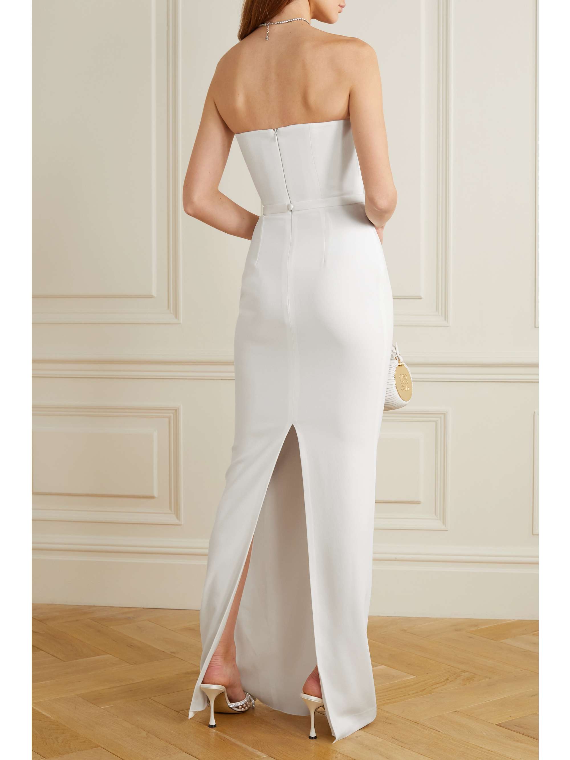 ALEX PERRY Cassidy strapless satin-crepe gown